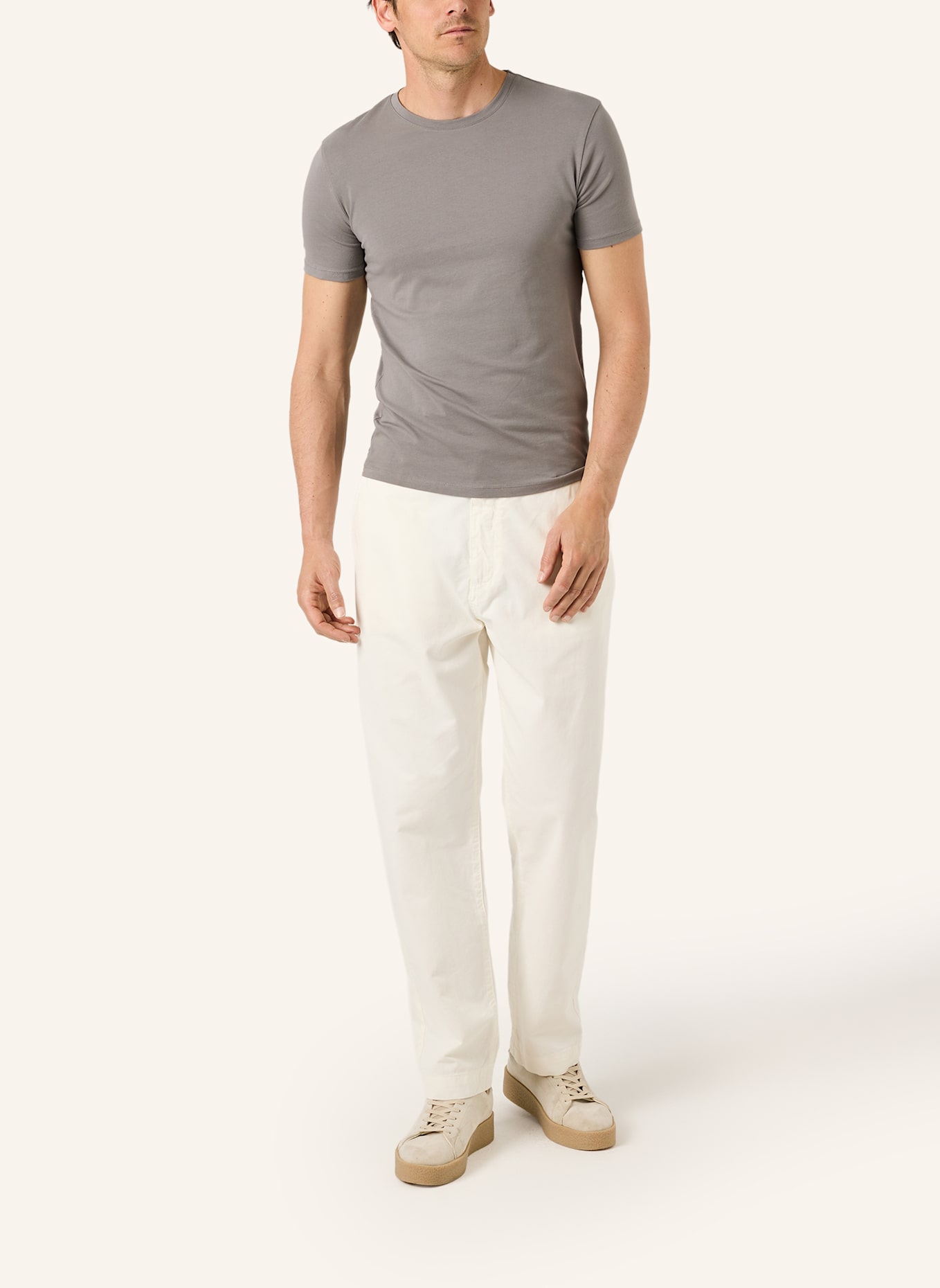 THE.NIM STANDARD Hose CARROT FLAT FRONT PANT: WEISS