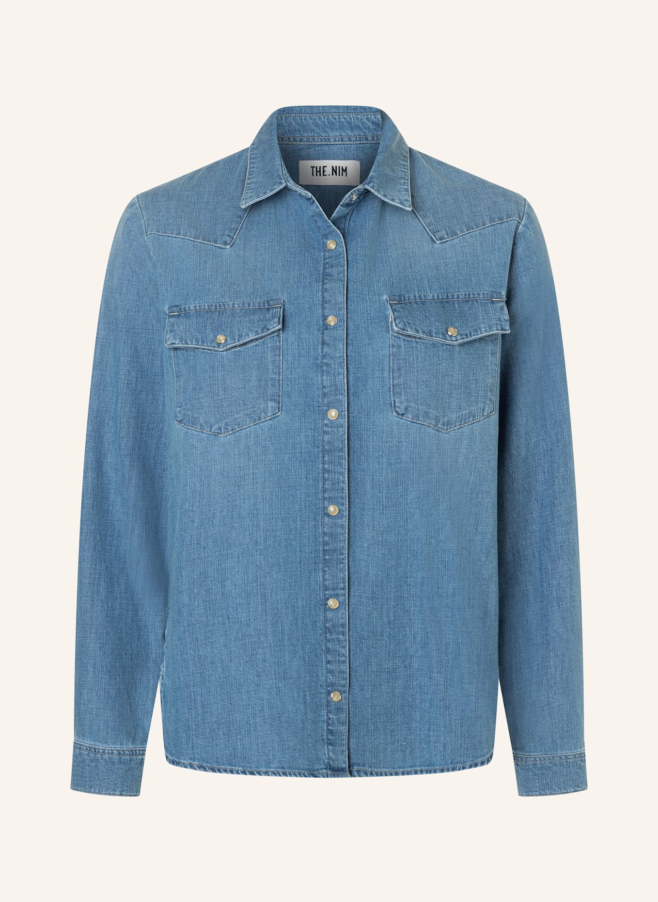 THE.NIM STANDARD Hemd WOMAN WESTERN SHIRT: BLAU