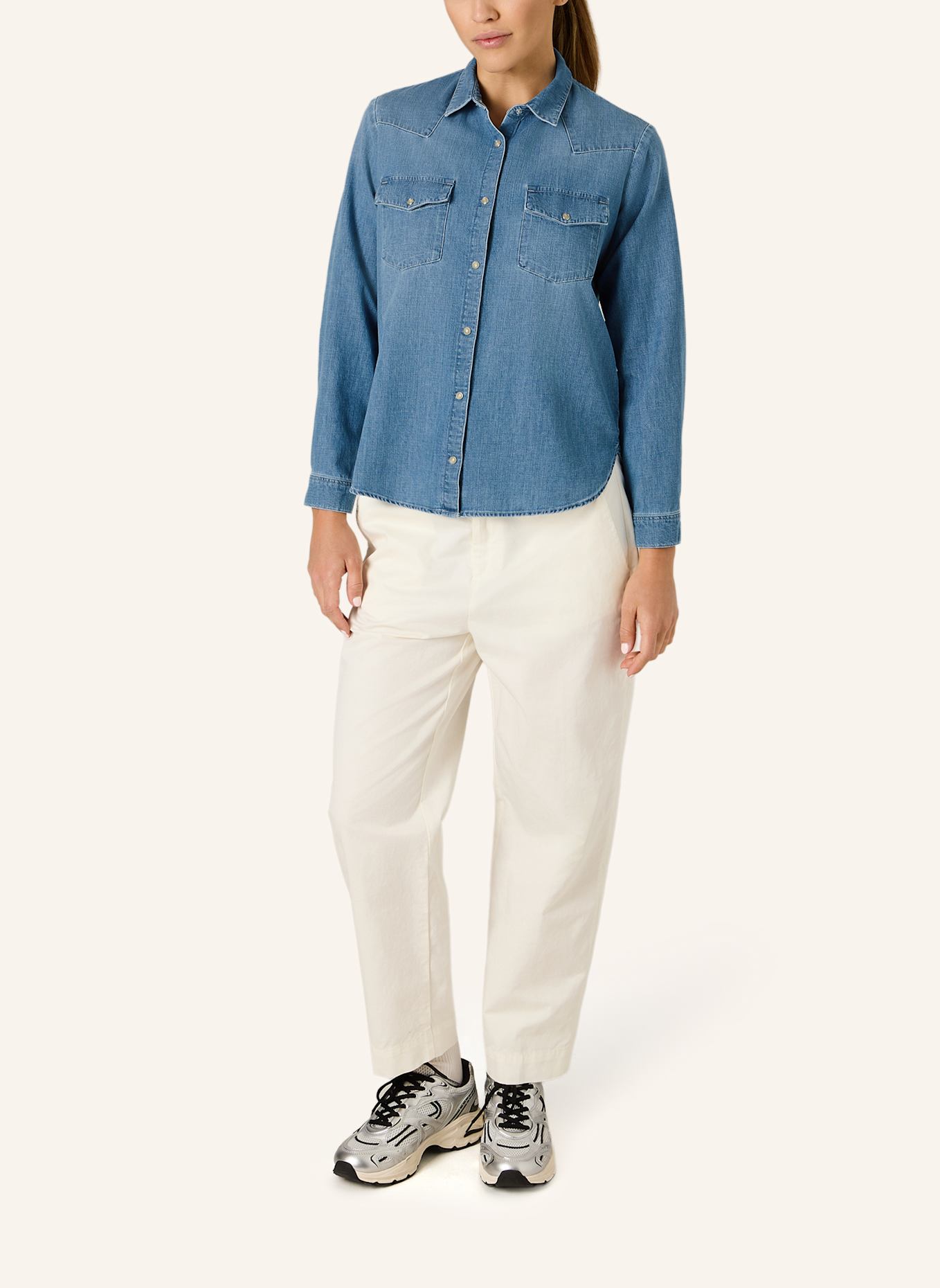 THE.NIM STANDARD Hemd WOMAN WESTERN SHIRT: BLAU