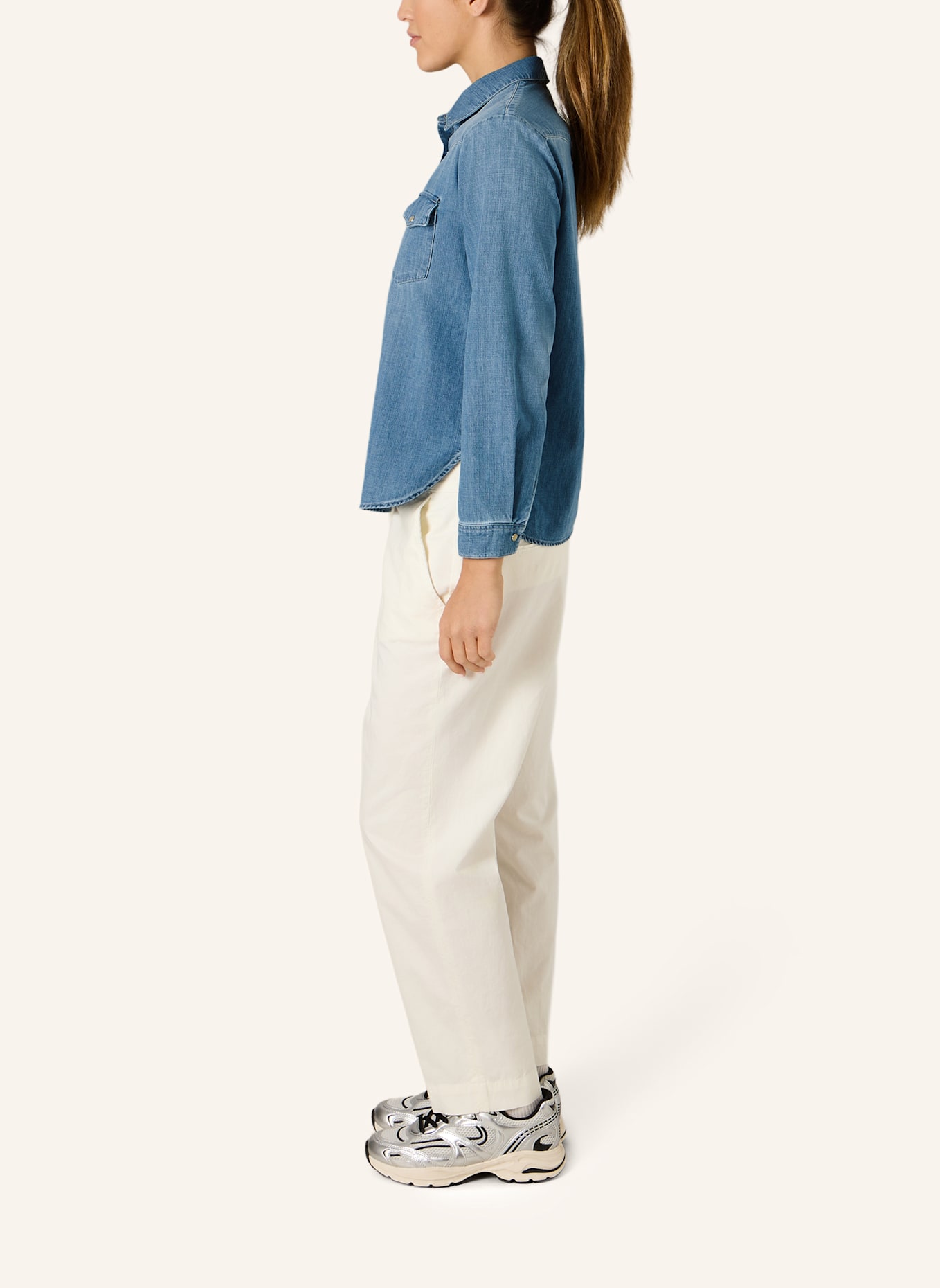 THE.NIM STANDARD Hemd WOMAN WESTERN SHIRT: BLAU