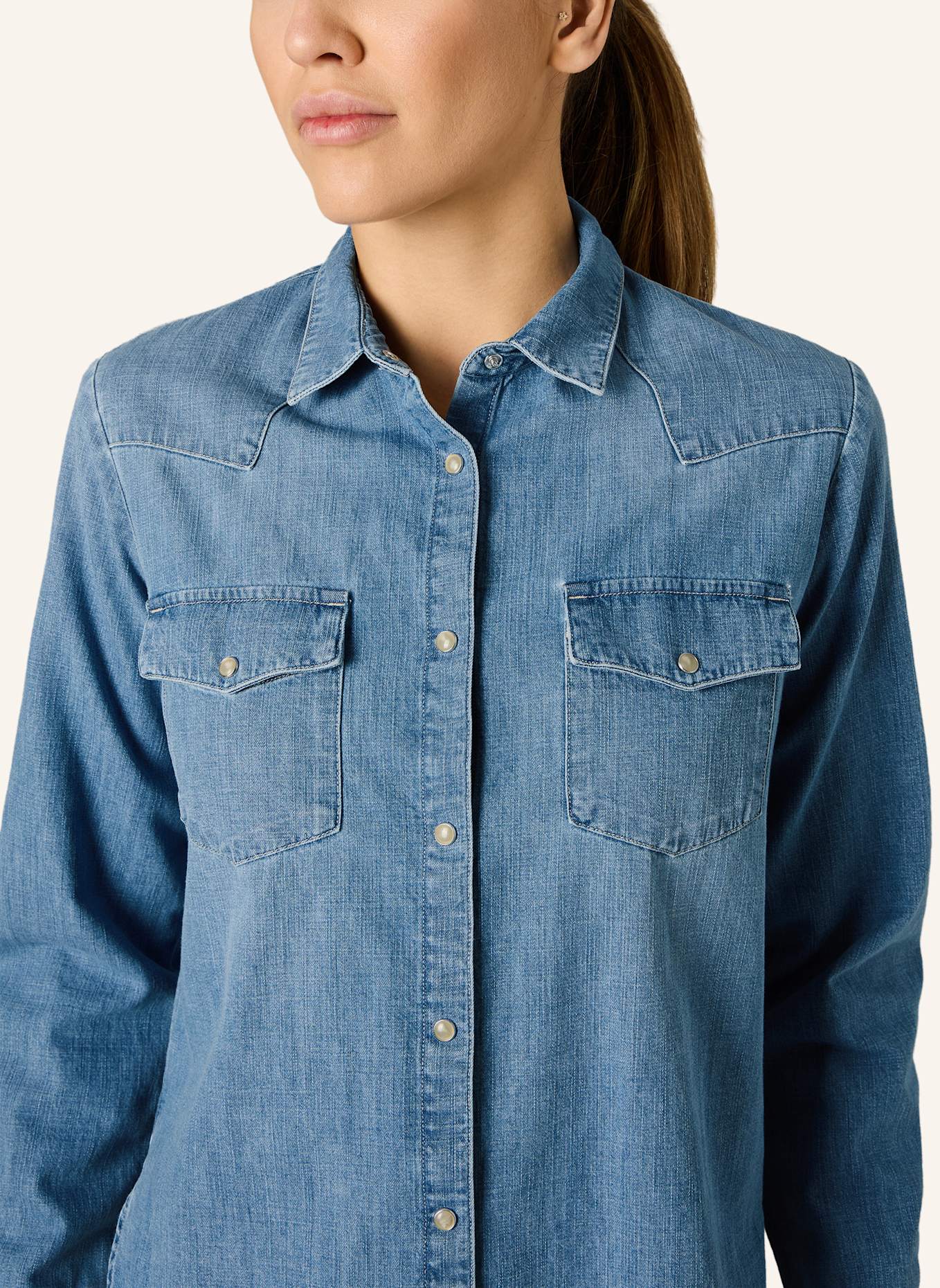 THE.NIM STANDARD Hemd WOMAN WESTERN SHIRT: BLAU