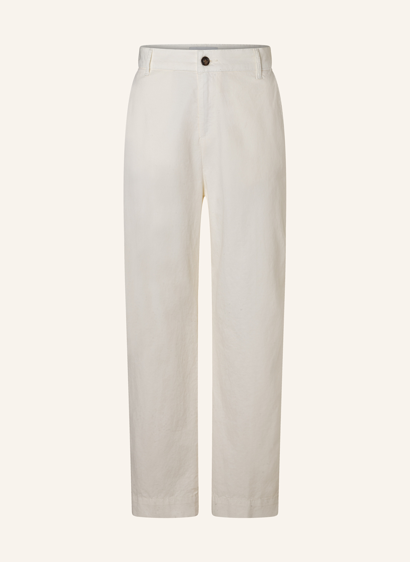 THE.NIM STANDARD Hose CHINO FLAT FRONT: WEISS