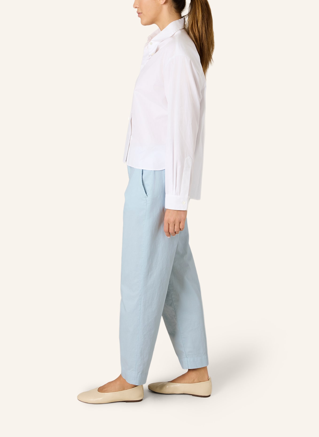 THE.NIM STANDARD Hose CHINO FLAT FRONT: HELLBLAU