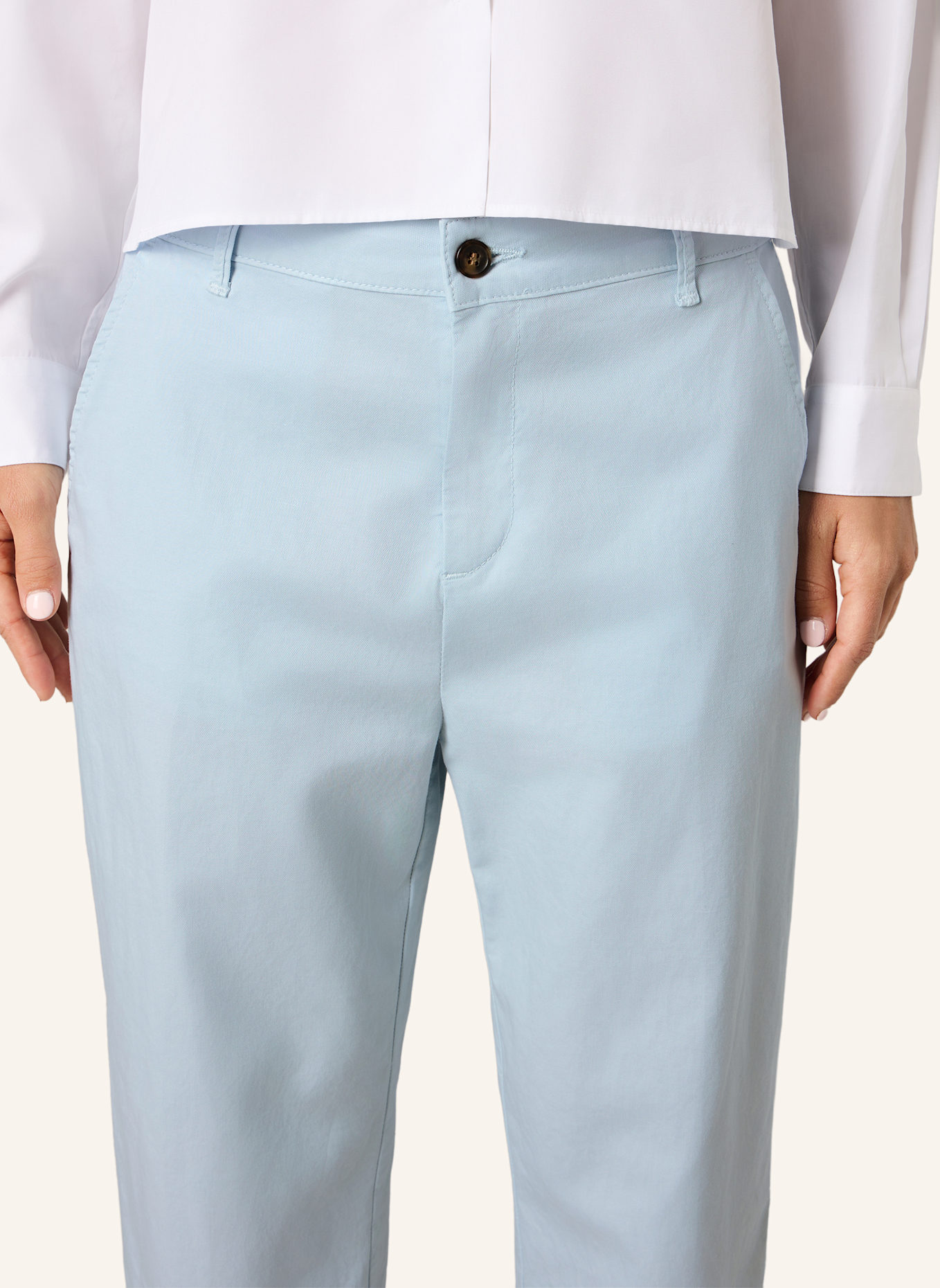 THE.NIM STANDARD Hose CHINO FLAT FRONT: HELLBLAU