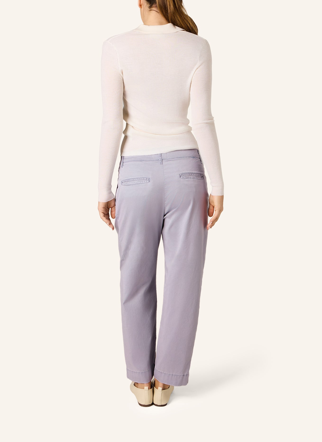 THE.NIM STANDARD Hose CHINO PINCE FRONT: LILA