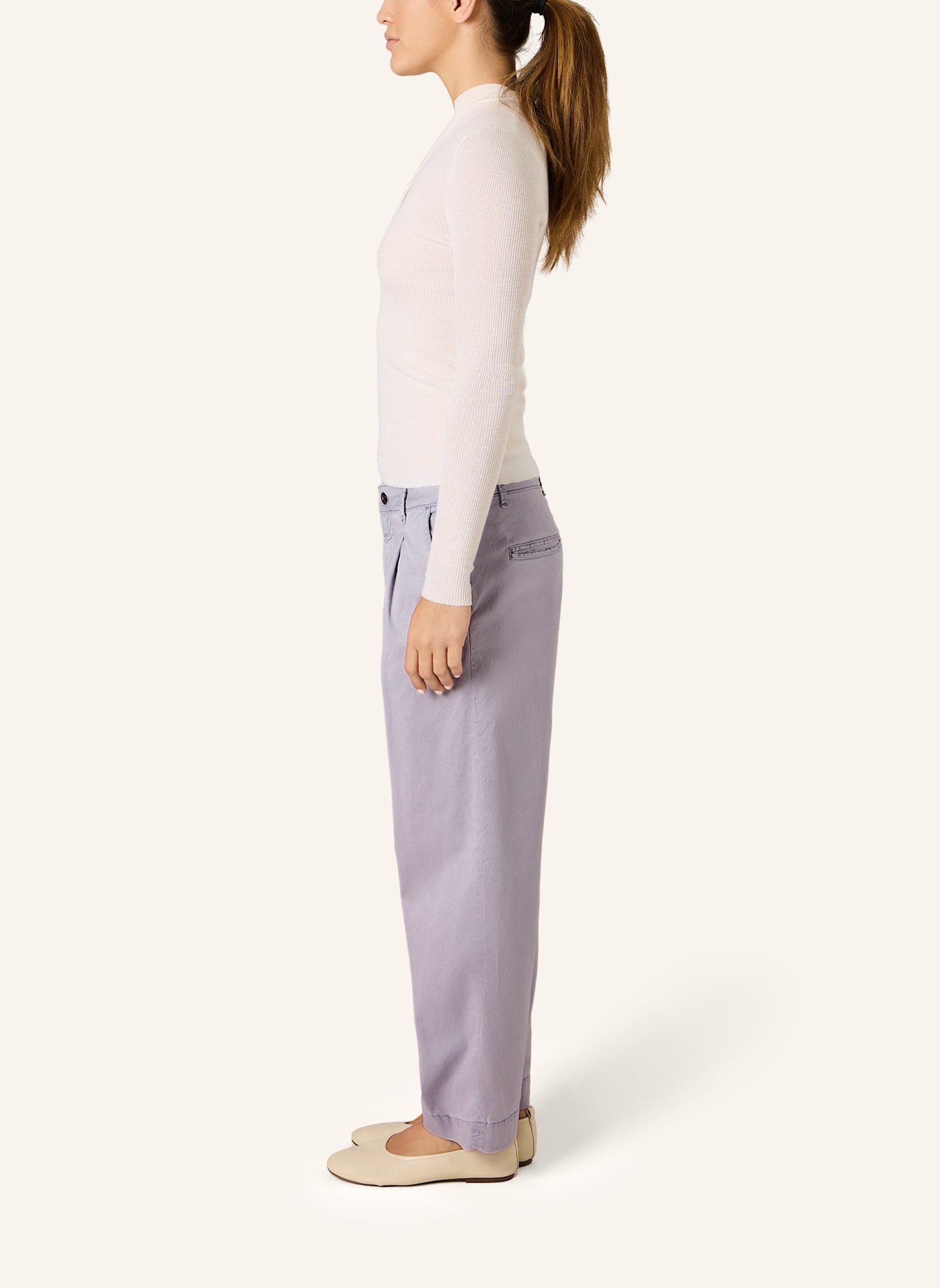 THE.NIM STANDARD Hose CHINO PINCE FRONT: LILA