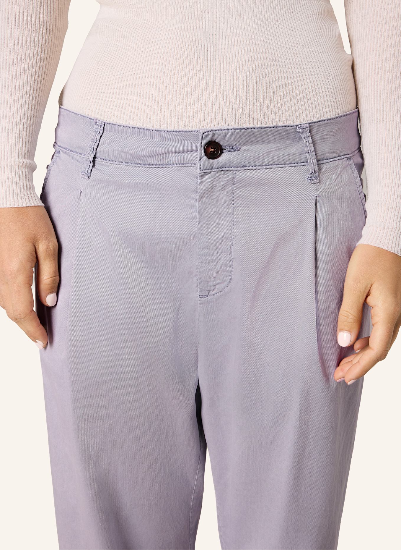THE.NIM STANDARD Hose CHINO PINCE FRONT: LILA