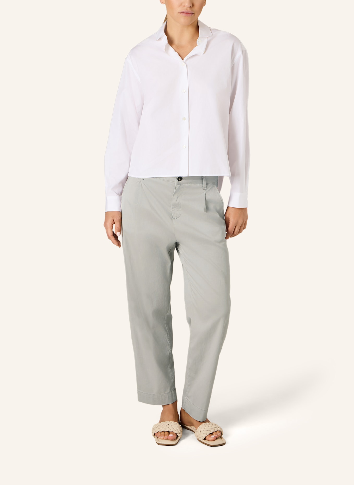 THE.NIM STANDARD Hose CHINO PINCE FRONT: GRAU