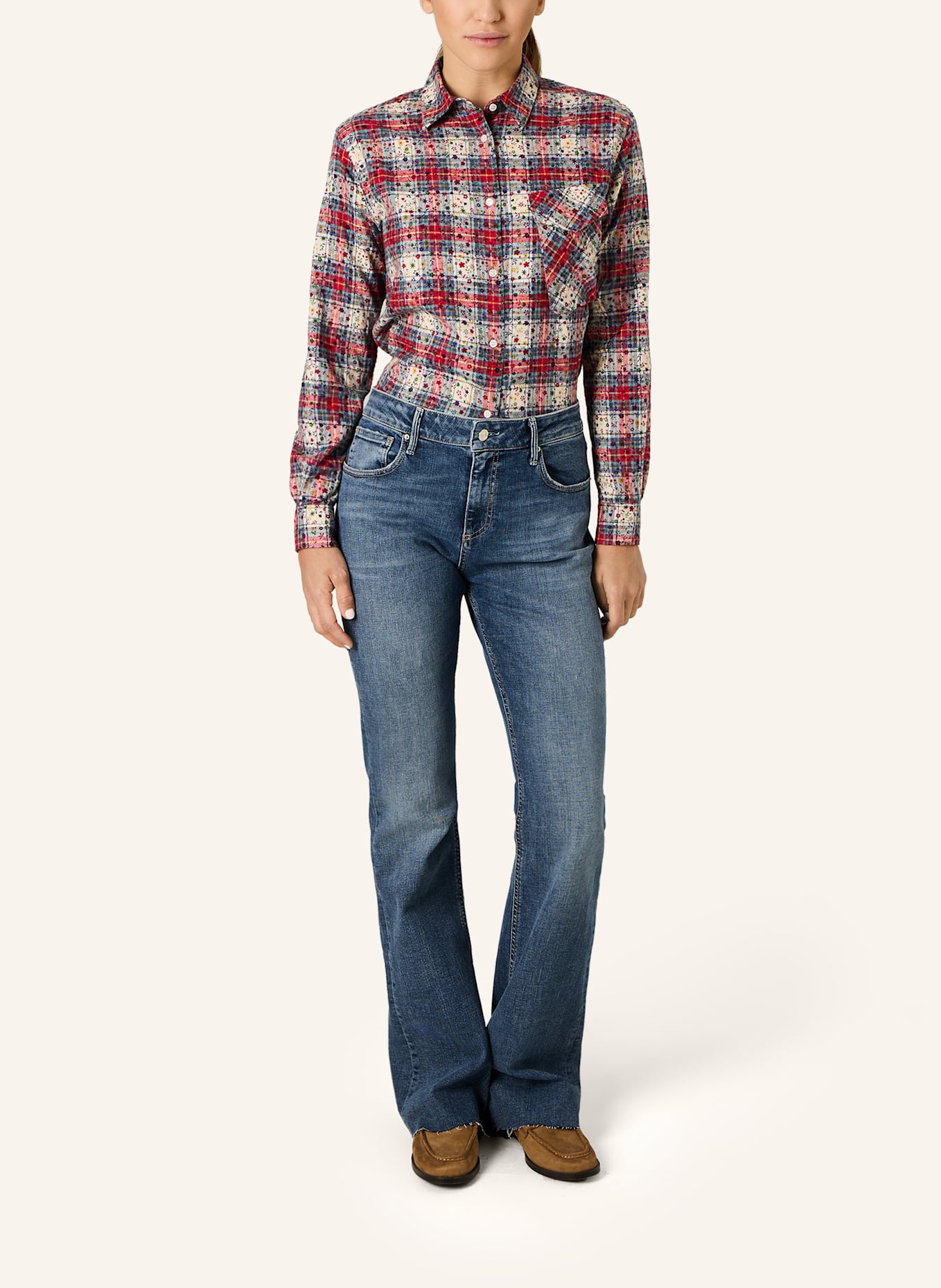 THE.NIM STANDARD Jeans JANET BOOTCUT 12 oz: MEDIUM DARK