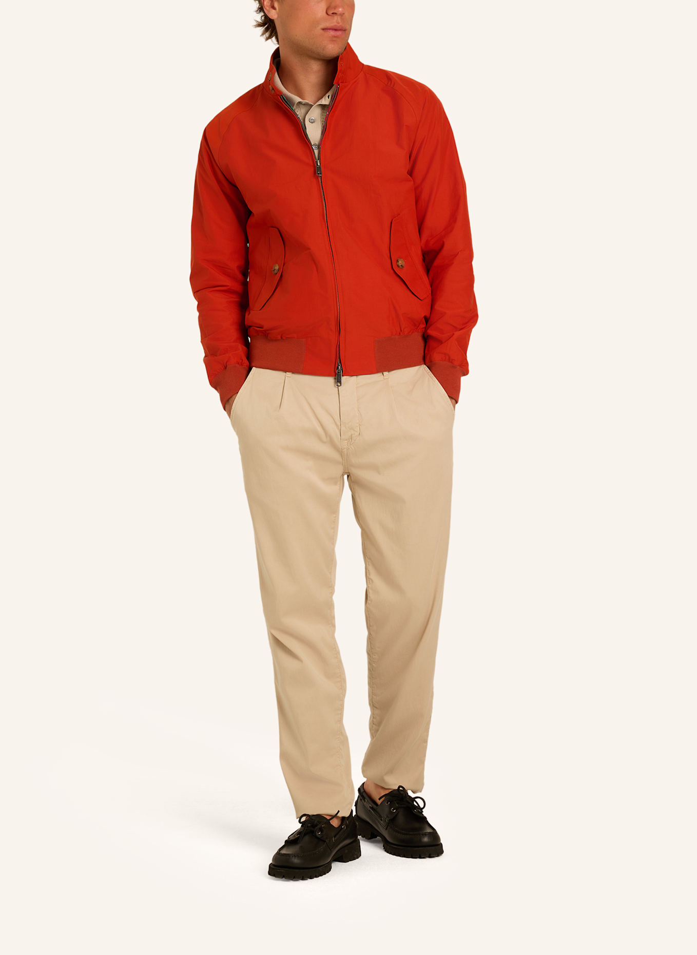 BARACUTA Jacke G9 HARRINGTON JACKET: ORANGE