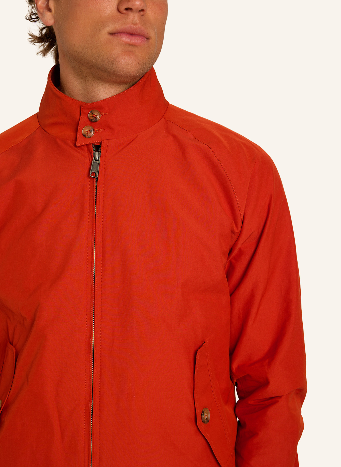 BARACUTA Jacke G9 HARRINGTON JACKET: ORANGE
