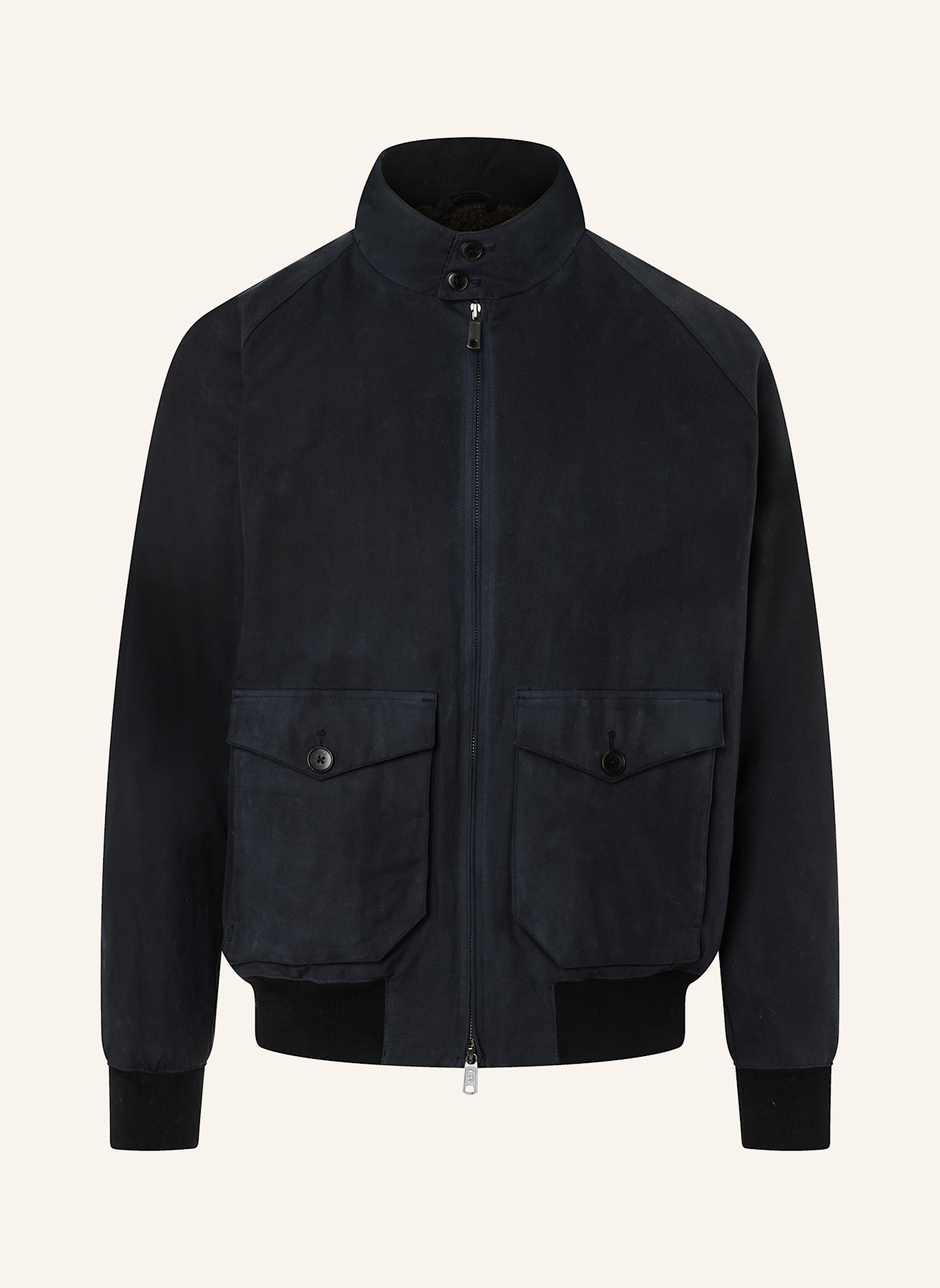 BARACUTA Jacke Waxed G9 HARRINGTON JACKET: DUNKELBLAU
