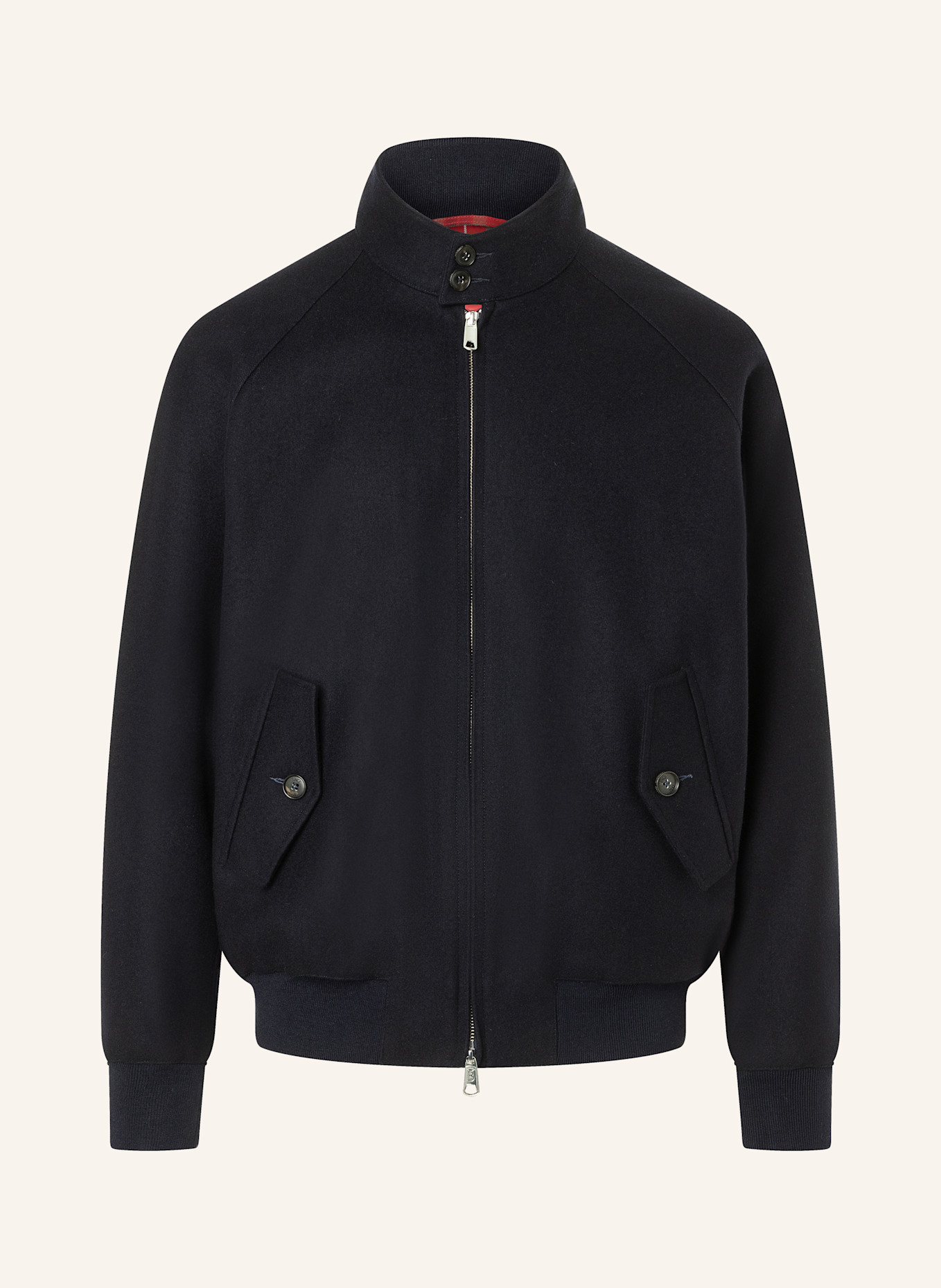 BARACUTA Jacke G9 MELTON WOOL JACKET: BLAU