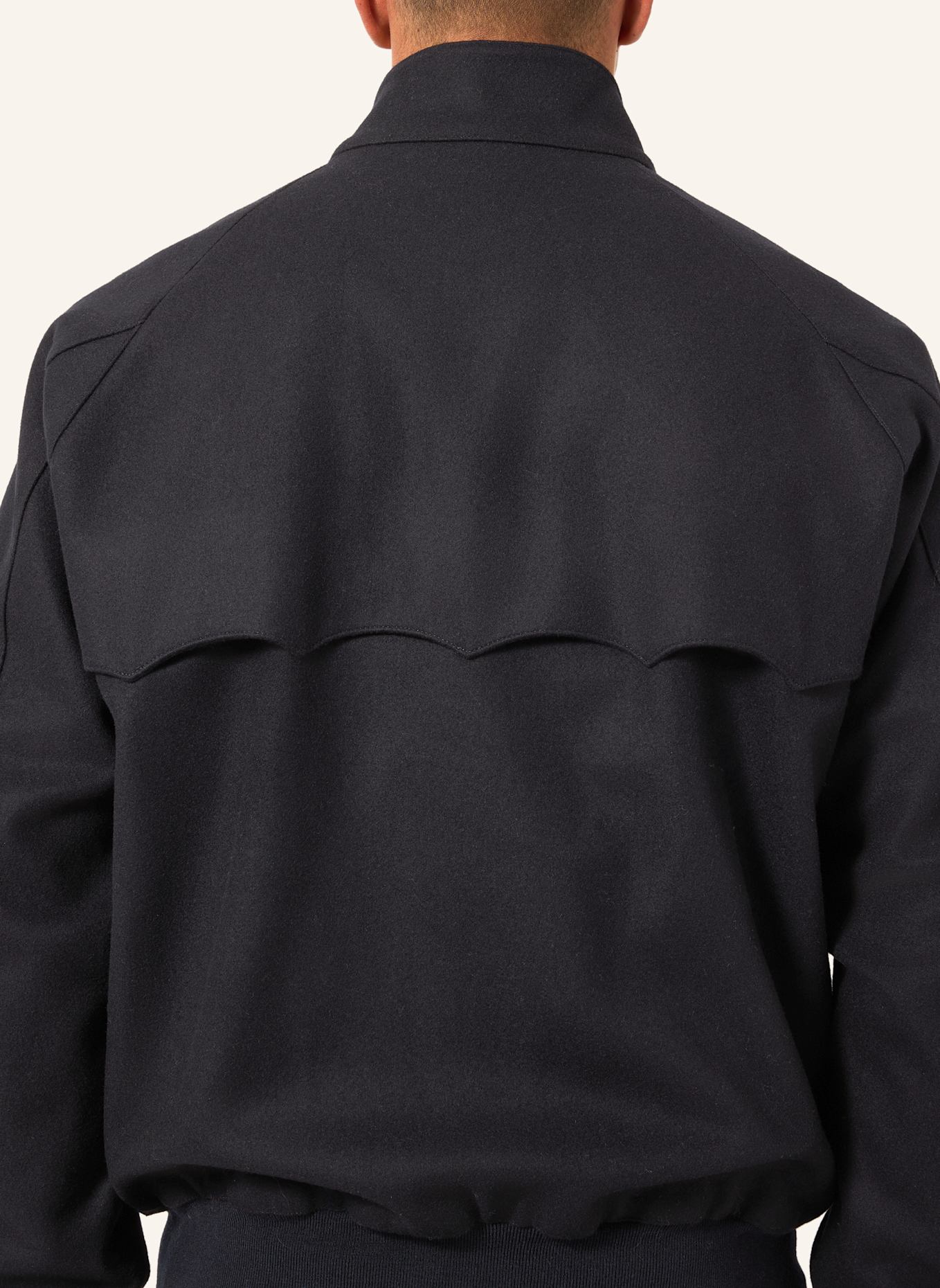 BARACUTA Jacke G9 MELTON WOOL JACKET: BLAU