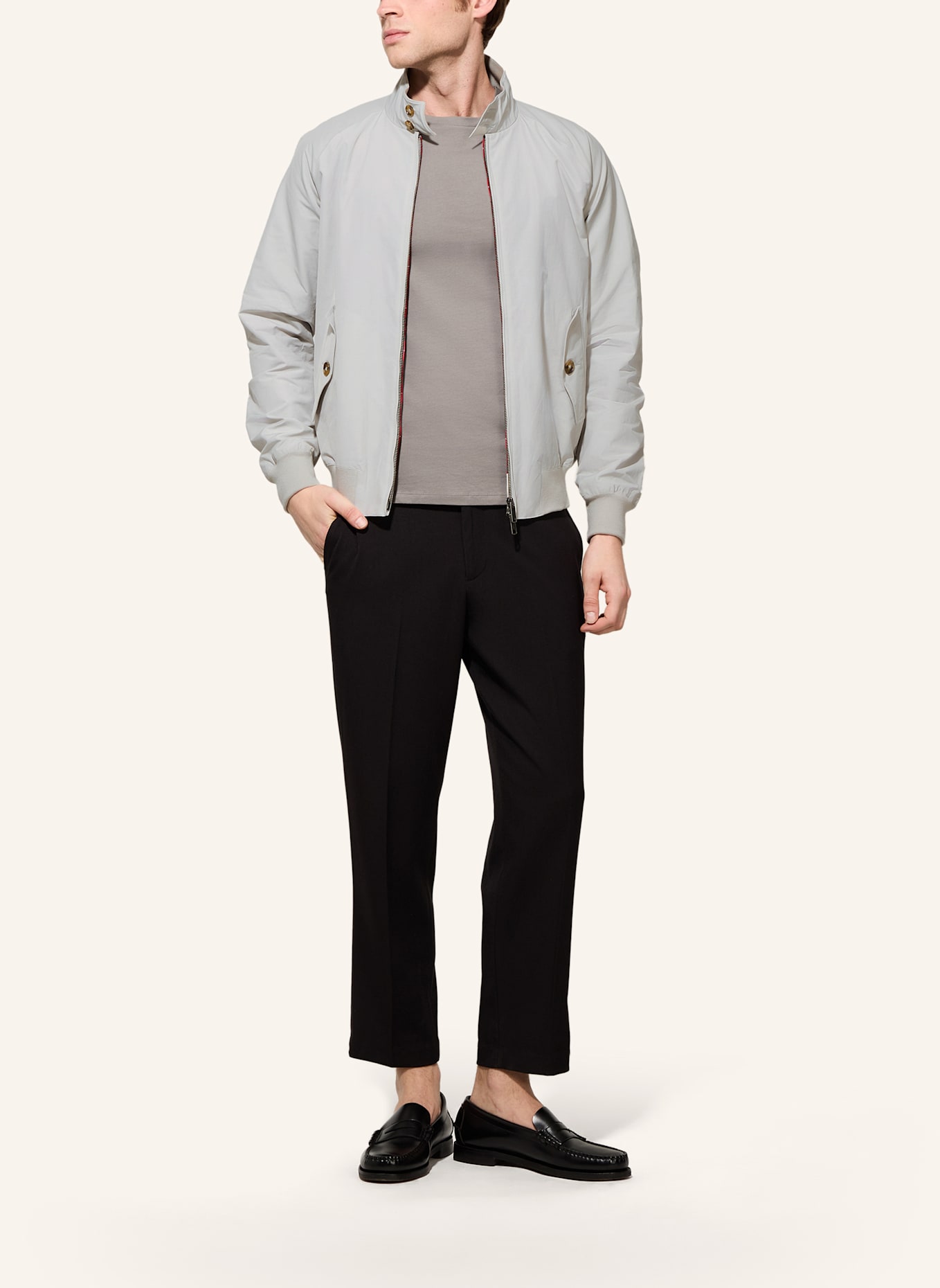 BARACUTA Jacke G9 HARRINGTON JACKET: WEISS