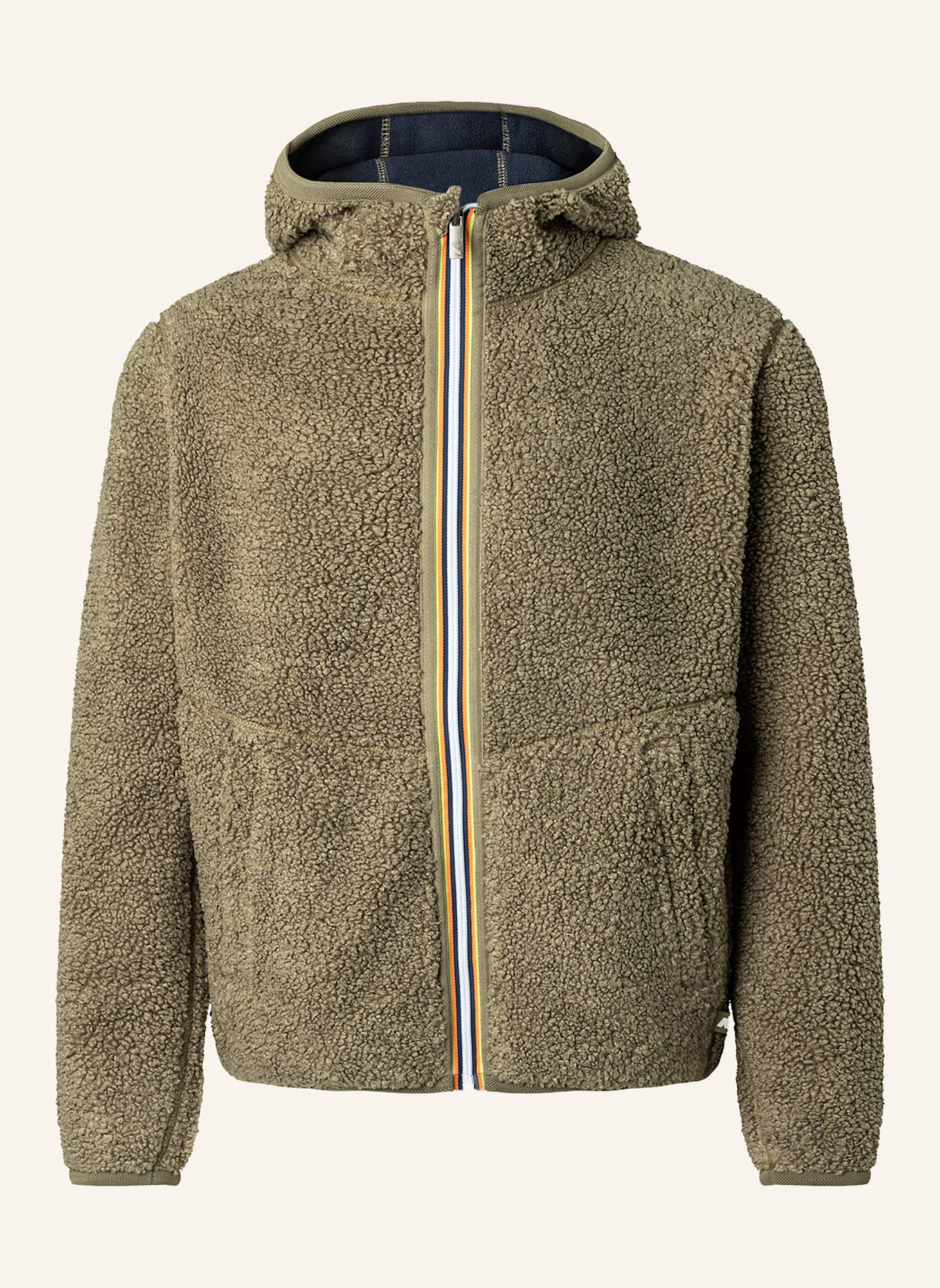 K-WAY Funktionsjacke JACK SHERPA POLAR DOUBLE zum Wenden: GRÜN/ DUNKELBLAU