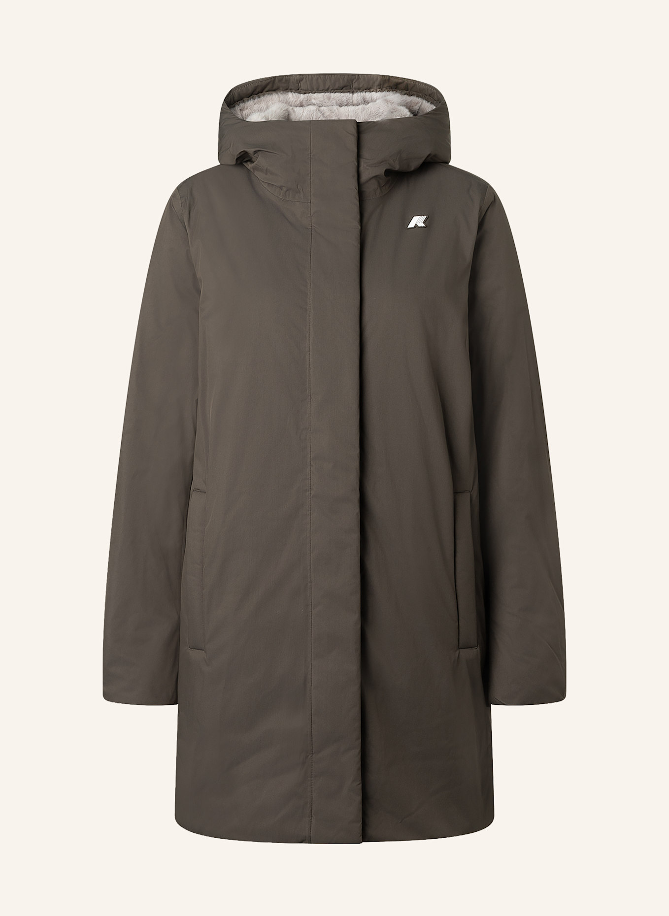 K-WAY Funktionsjacke SOPHIE TWILL SOFT BEAVER: OLIV/ GRAU