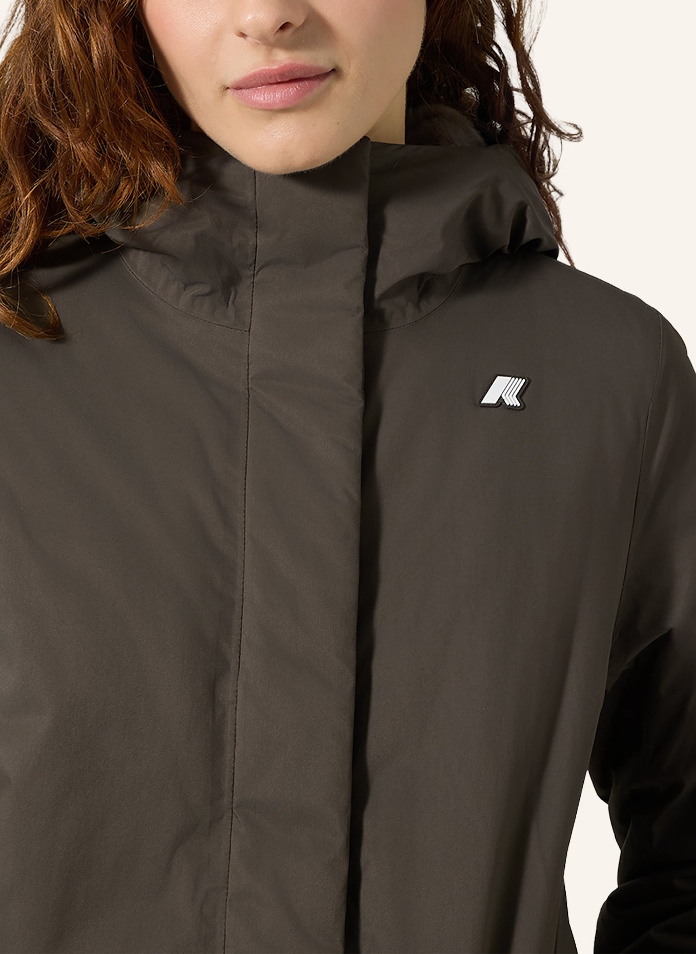 K-WAY Funktionsjacke SOPHIE TWILL SOFT BEAVER: OLIV/ GRAU