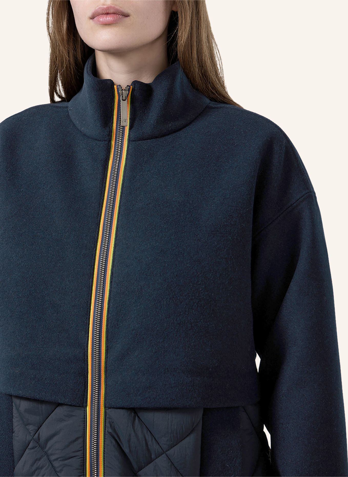 K-WAY Winterjacke MINDY WOOL NYLON WARM: BLAU