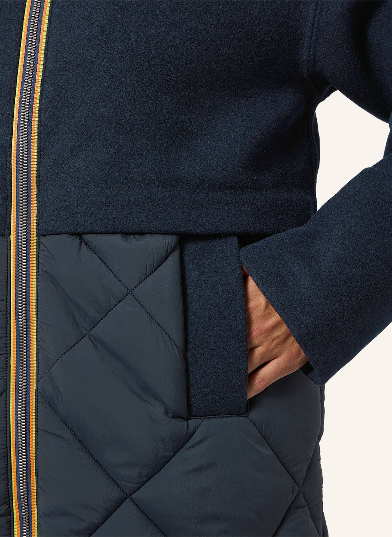 K-WAY Winterjacke MINDY WOOL NYLON WARM: BLAU