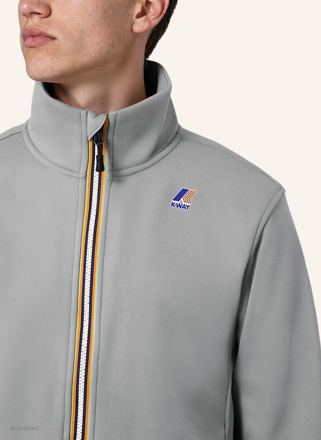 K-WAY Sweatjacke PEPIN BRUSHED PC: GRAU