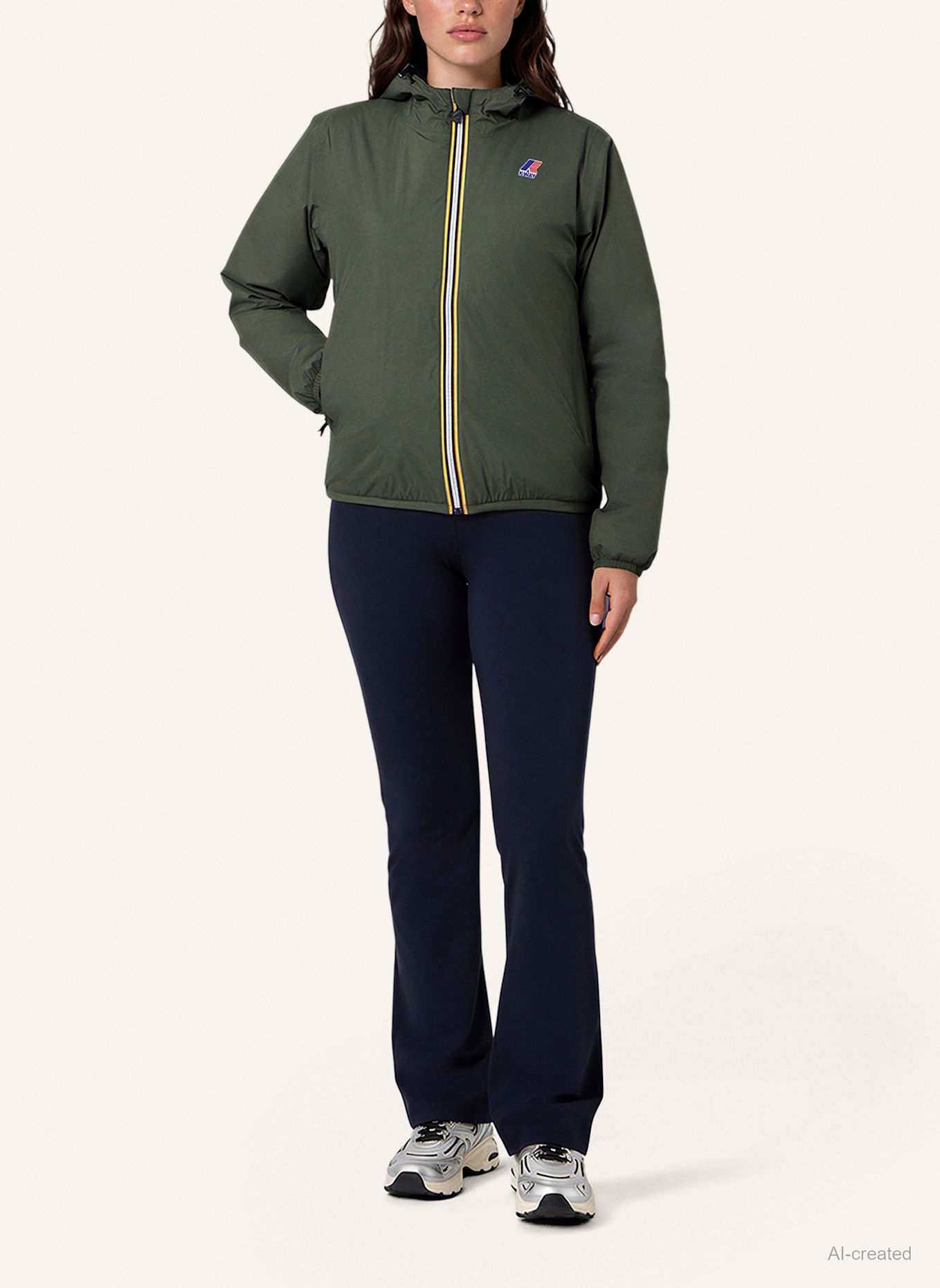 K-WAY Funktionsjacke LE VRAI 4.0 CLAUDETTE WARM: DUNKELGRÜN