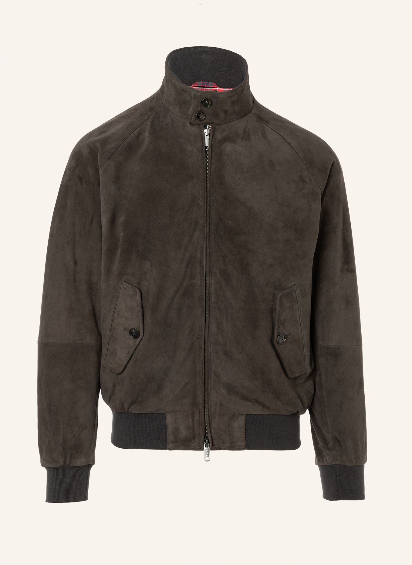 BARACUTA Jacke G9 HARRINGTON SUEDE: DUNKELGRAU