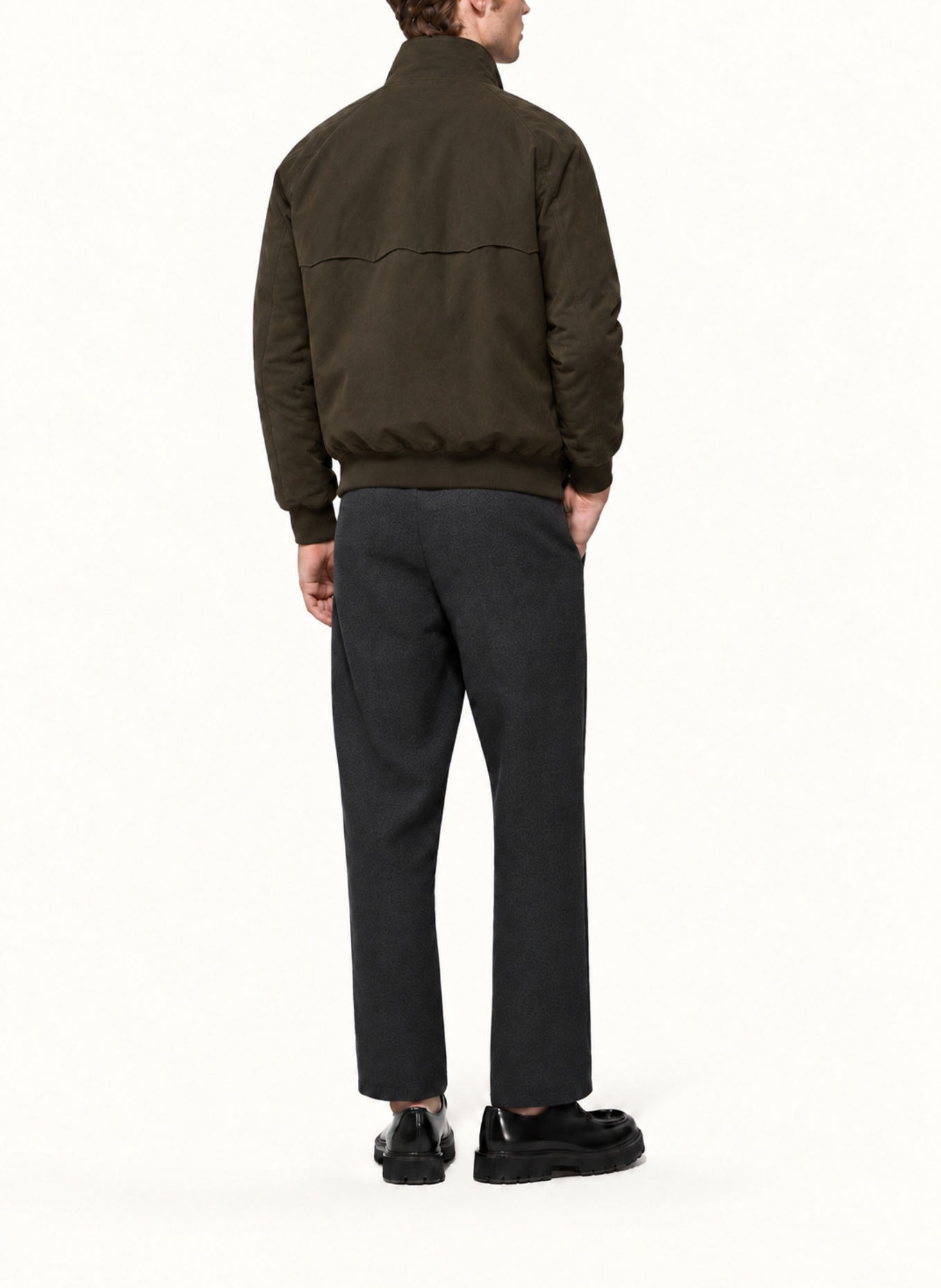 BARACUTA Jacke Waxed G9 HARRINGTON JACKET: DUNKELGRÜN