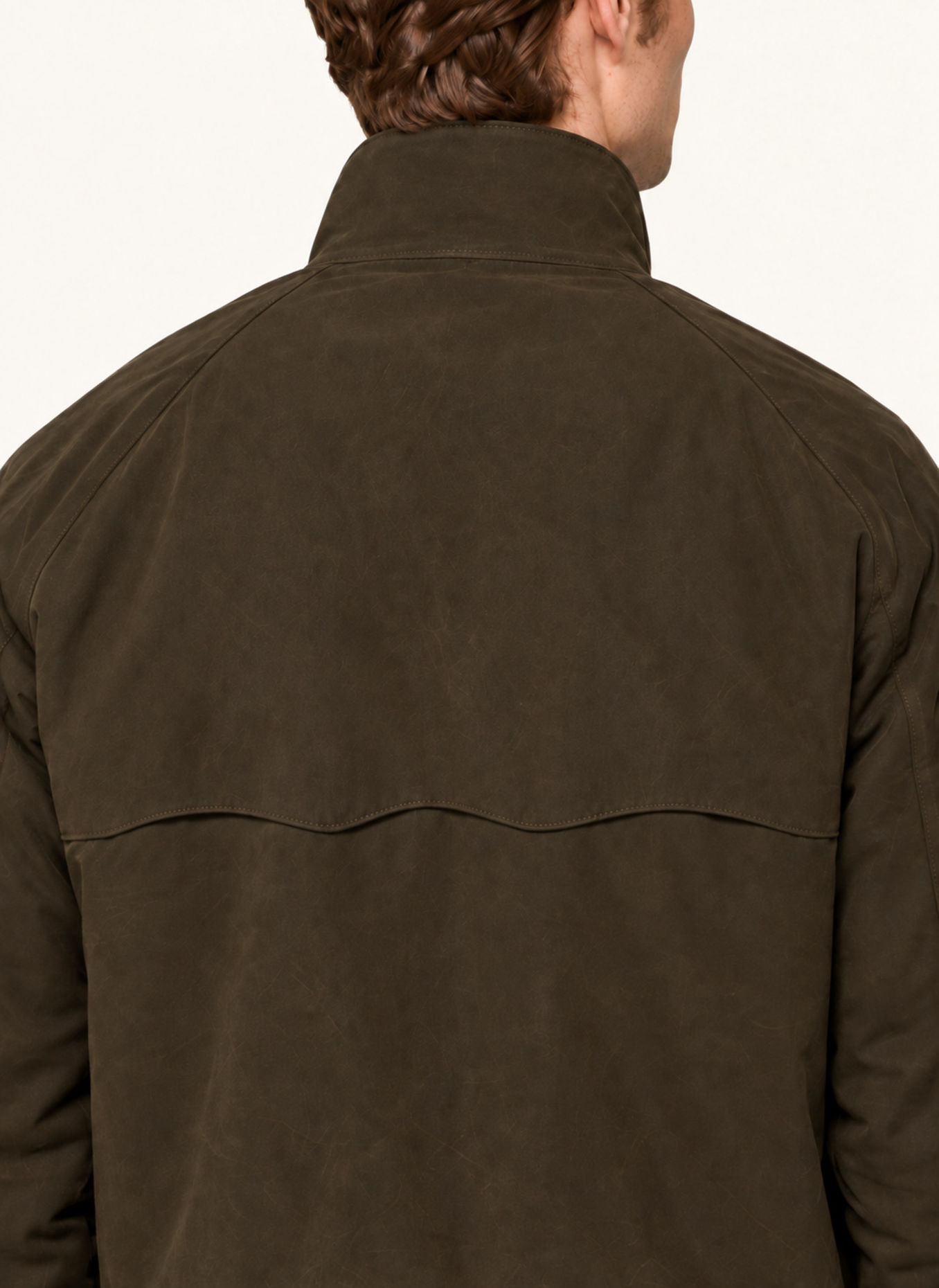 BARACUTA Jacke Waxed G9 HARRINGTON JACKET: DUNKELGRÜN