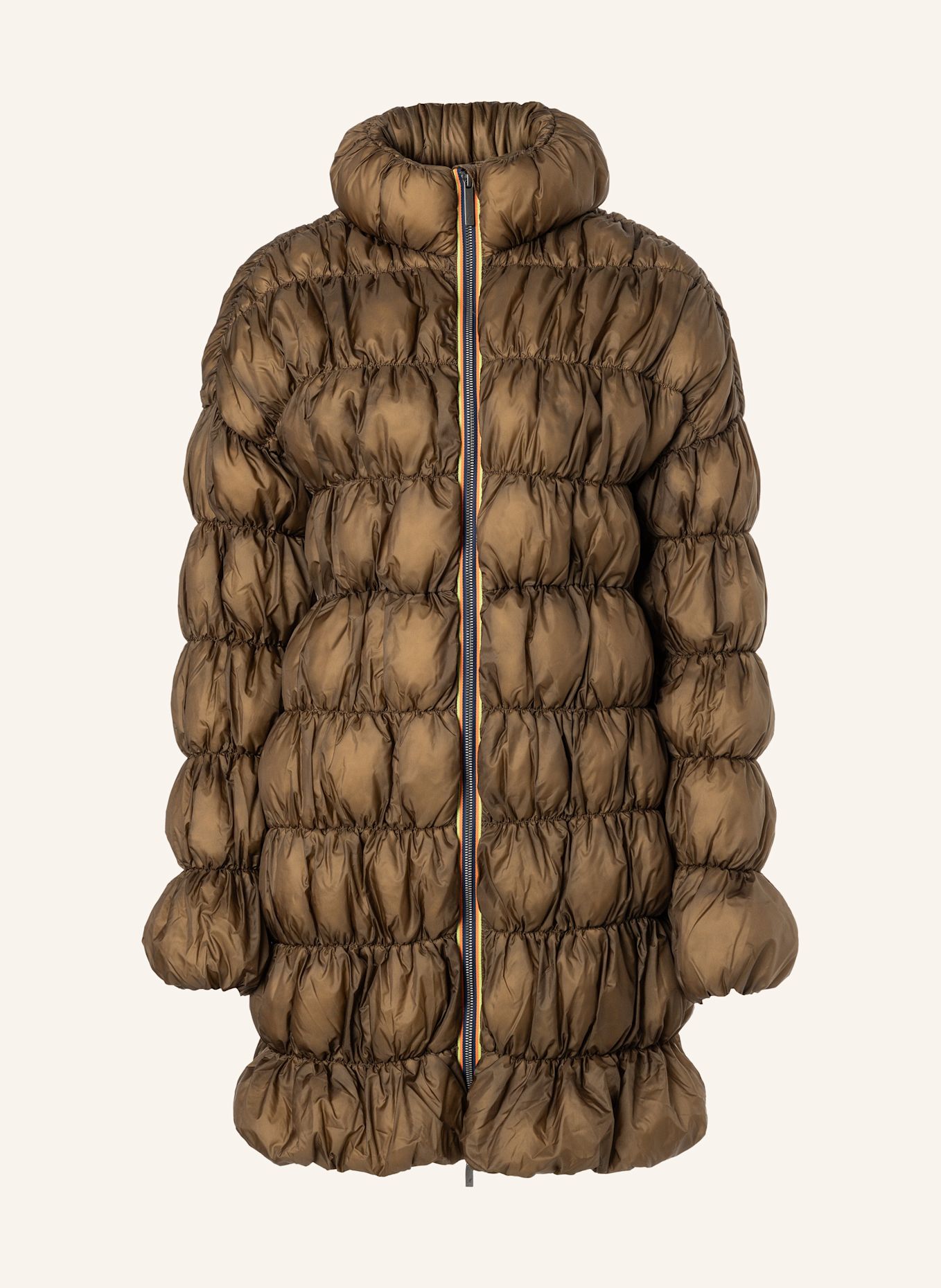 K-WAY Winterjacke JIN MAXI RUFFLES: BRAUN