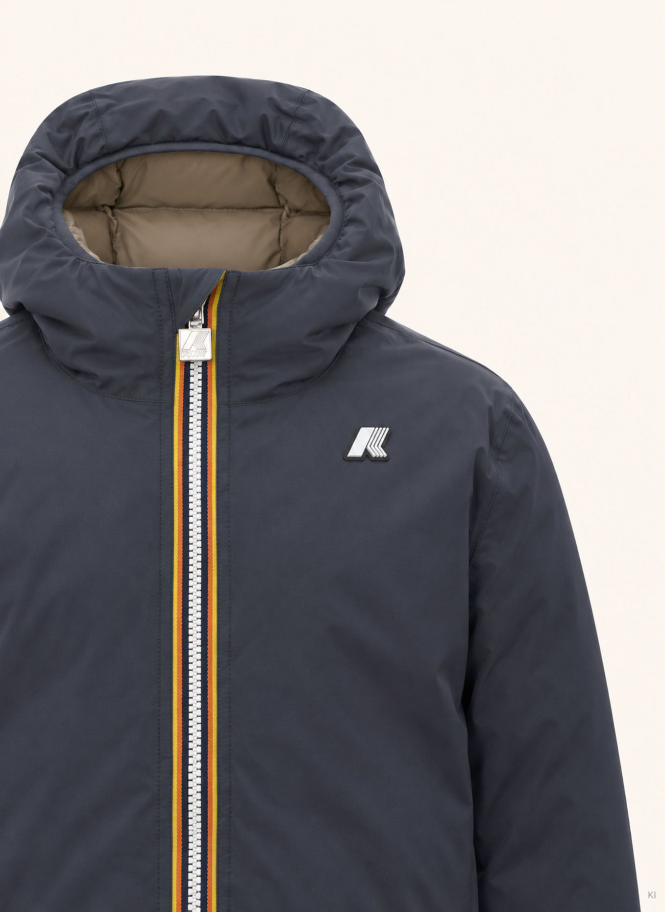 K-WAY Winterjacke P. JACK ST THERMO DOUBLE zum Wenden: BLAU / BEIGE