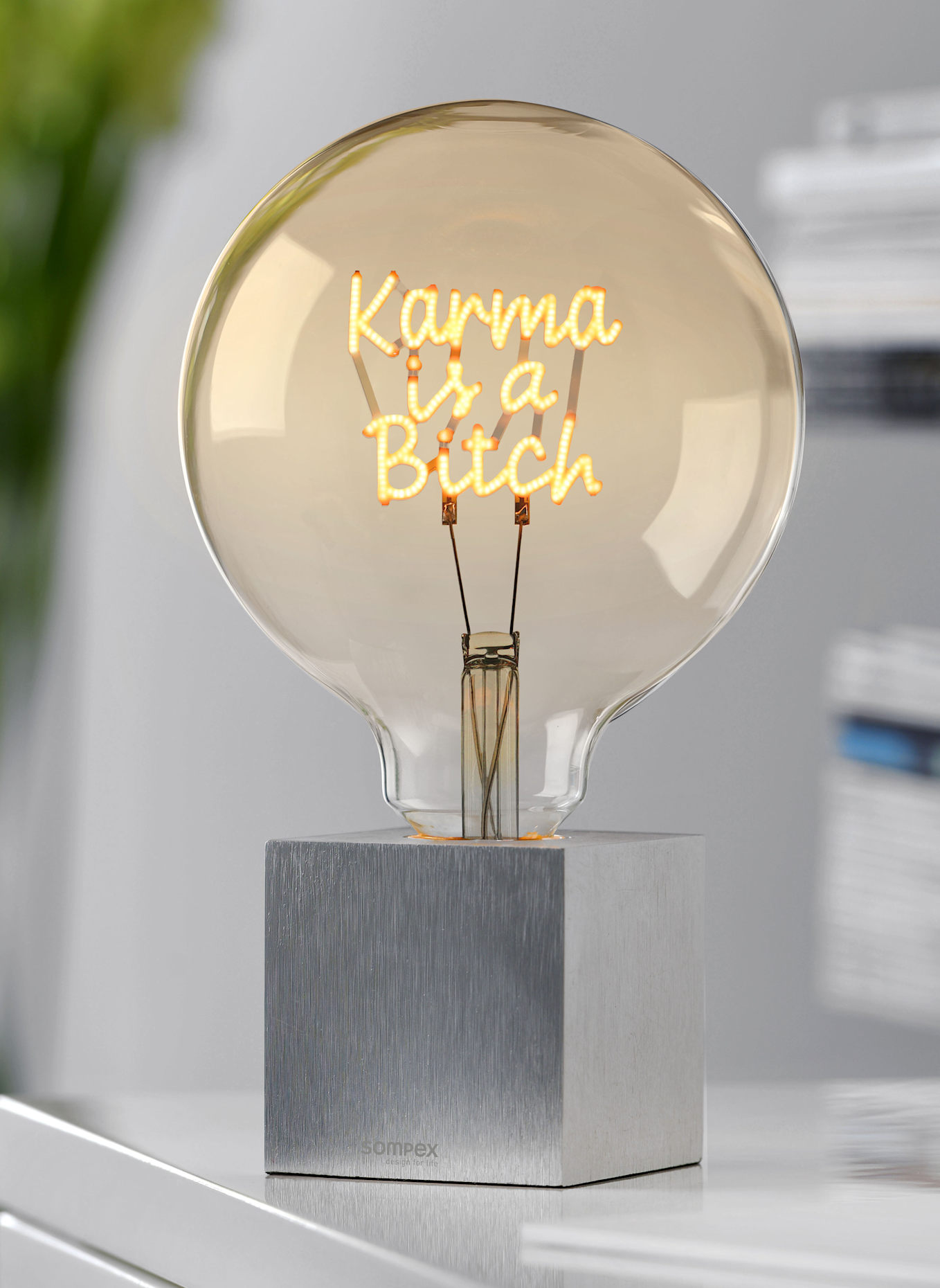 SOMPEX Leuchte LED Filament Leuchtmittel-inkl. Sockel: SILBER