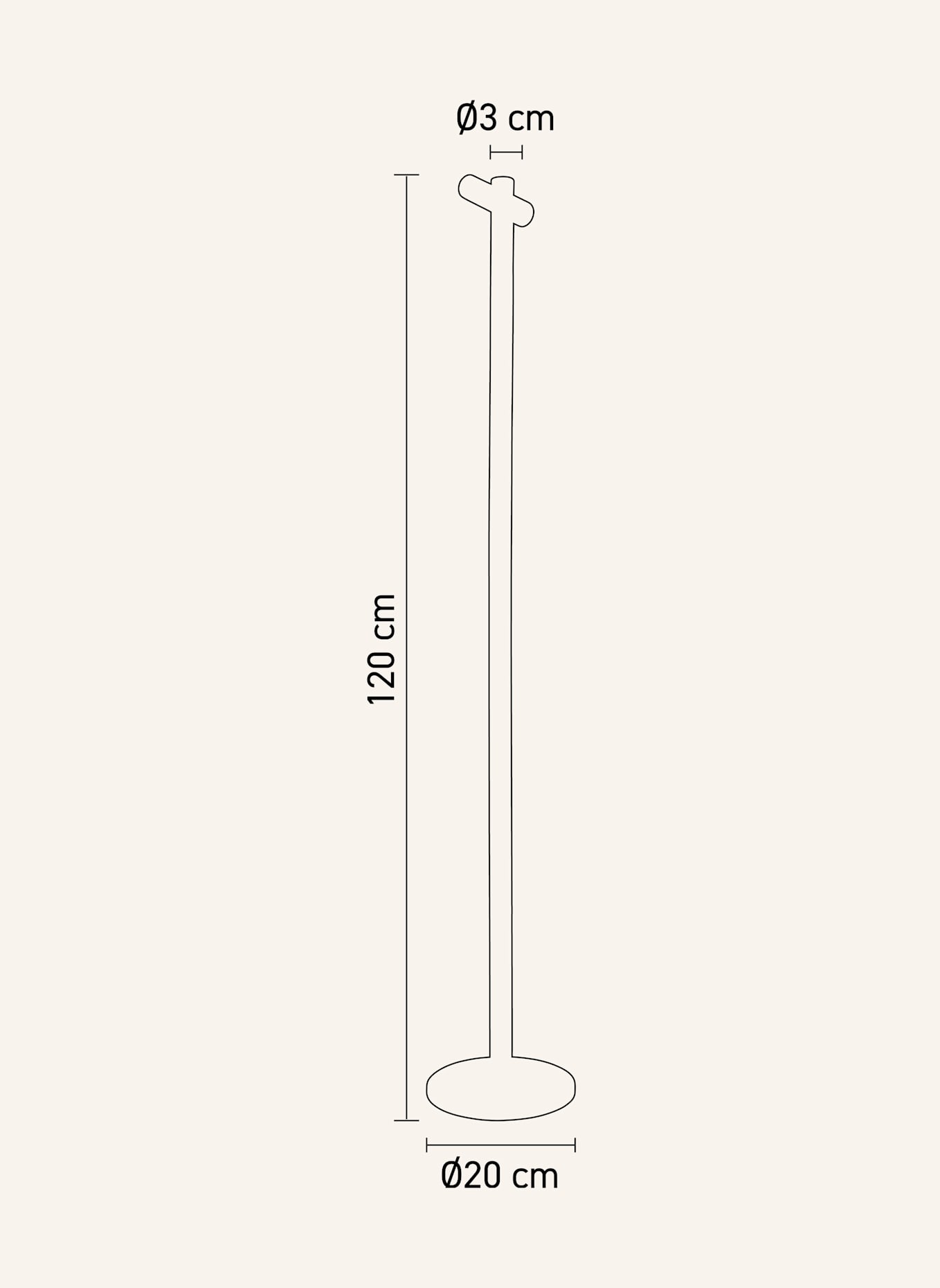 SOMPEX Stehleuchte TUBO: SCHWARZ