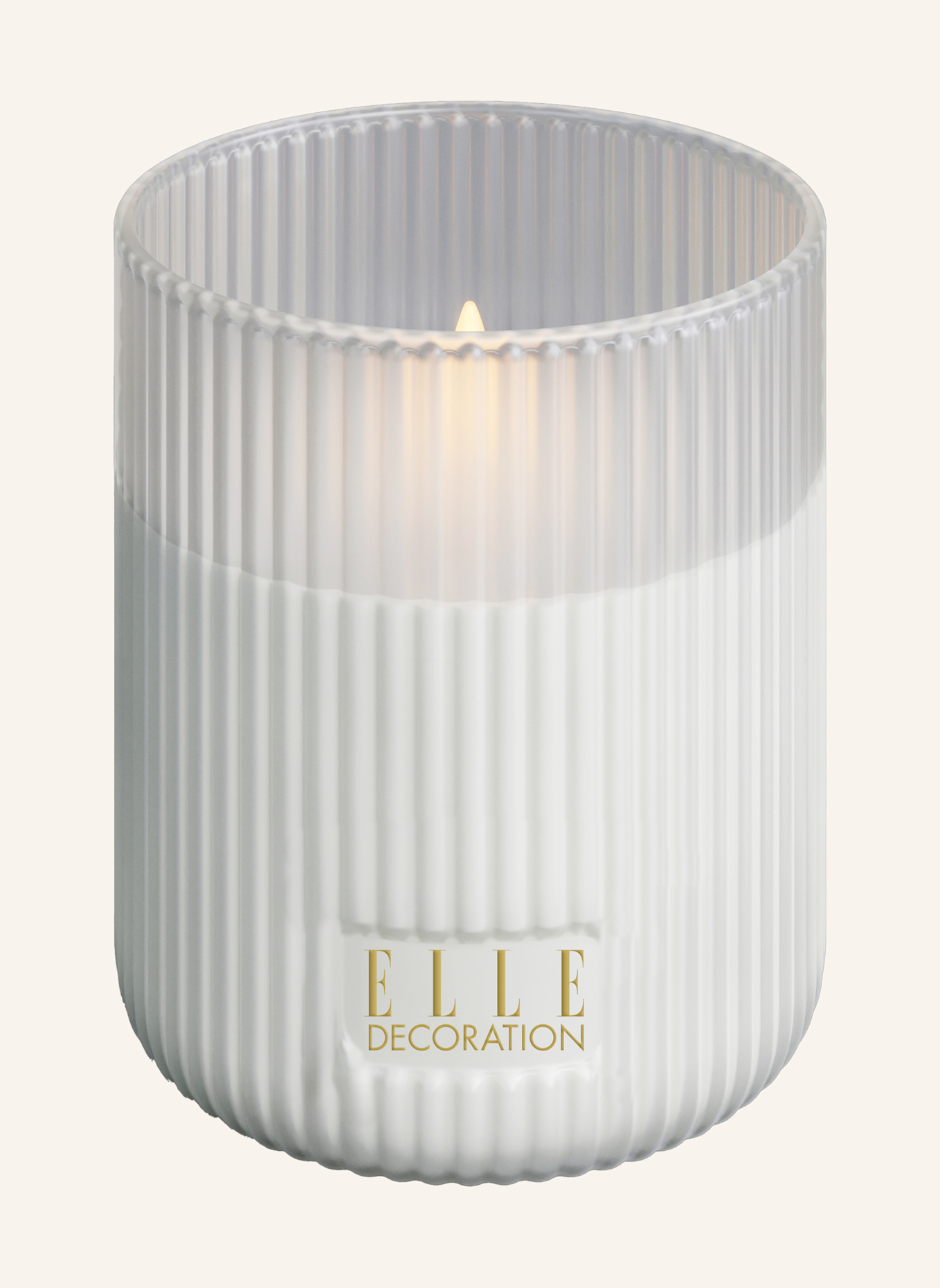 ELLE Decoration LED Kerze BELLEVILLE: WEISS