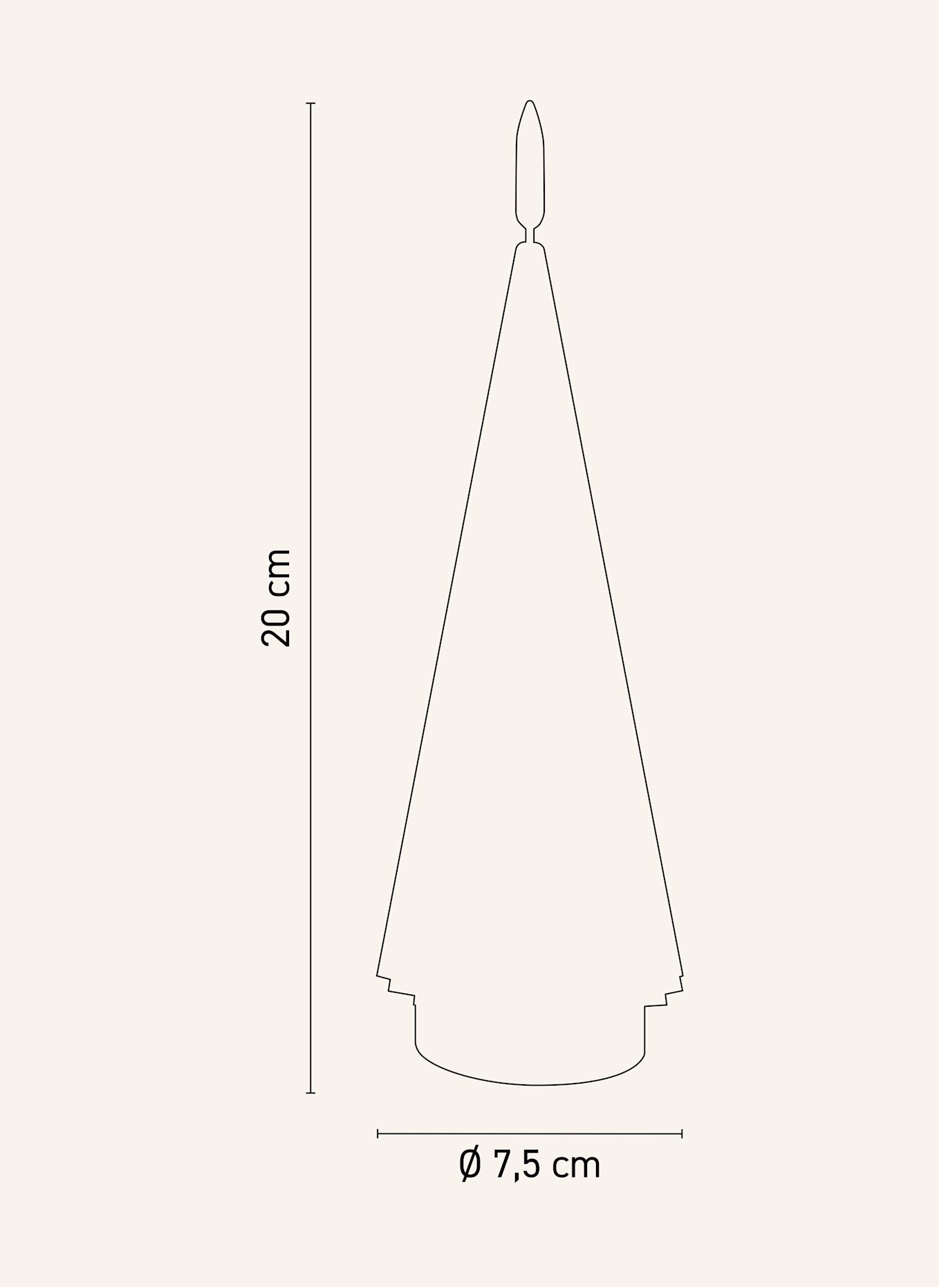 ELLE Decoration BOREAL S LED Candle: TAUPE / DARK BROWN / GRAY
