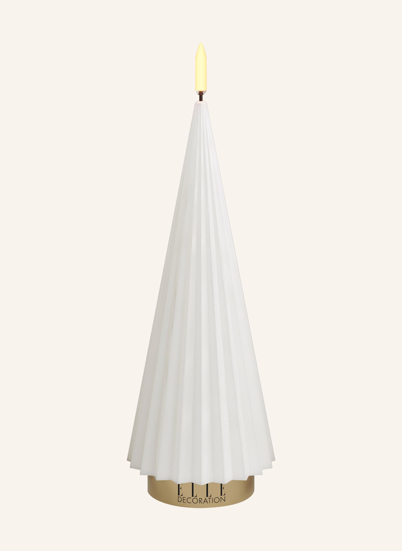 ELLE Decoration BOREAL M LED Candle: WHITE