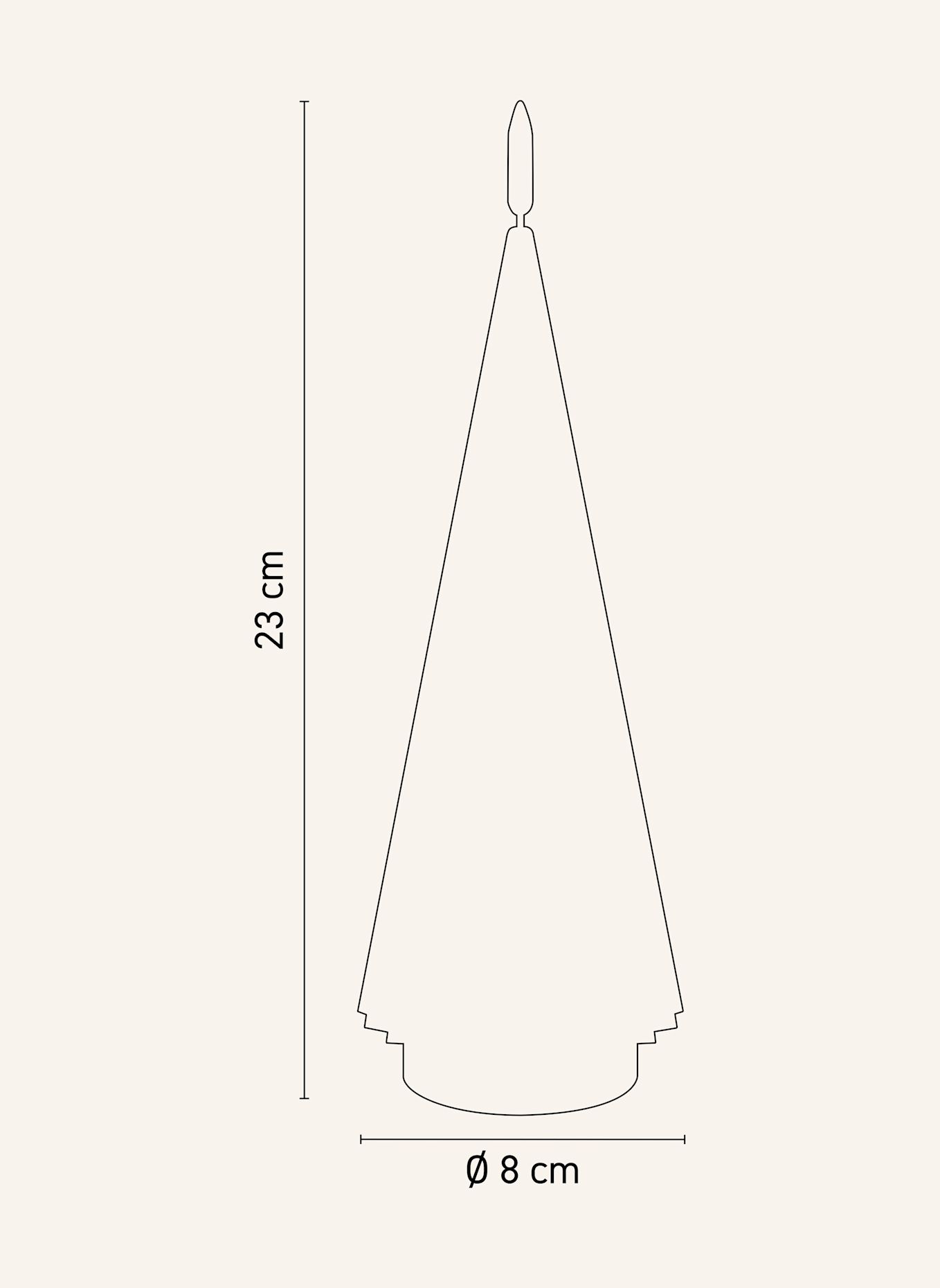 ELLE Decoration BOREAL M LED Candle: WHITE