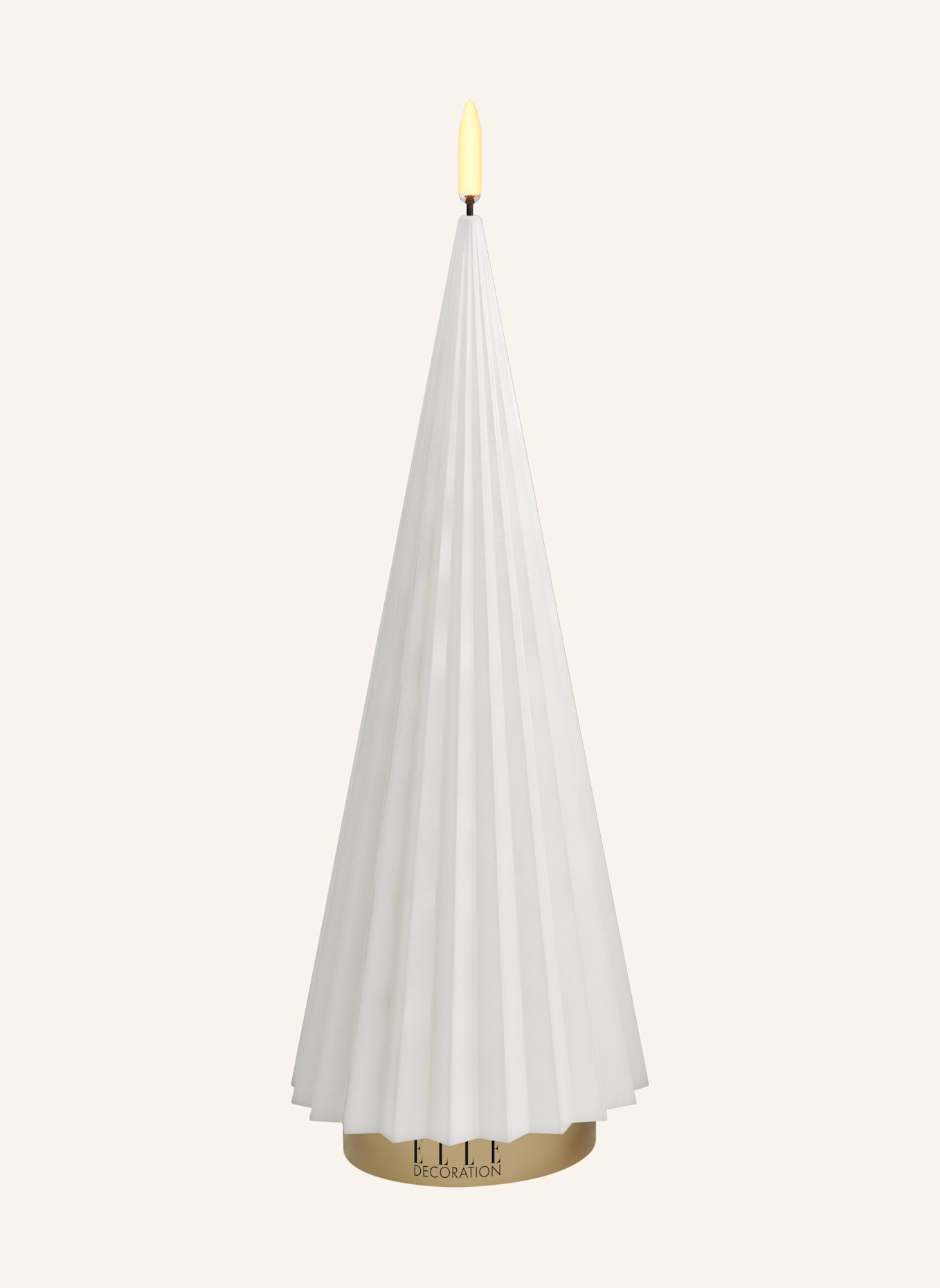 ELLE Decoration BOREAL L LED Candle: WHITE