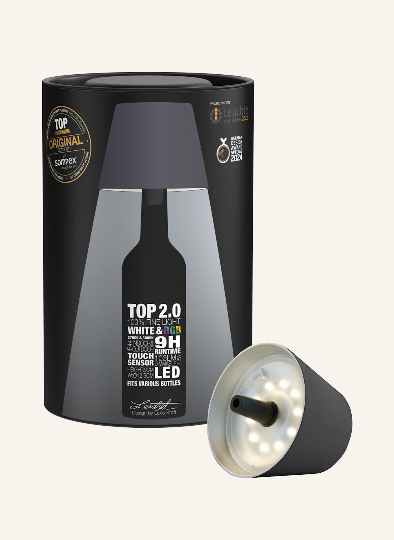 SOMPEX Leuchte TOP2.0: DUNKELGRAU