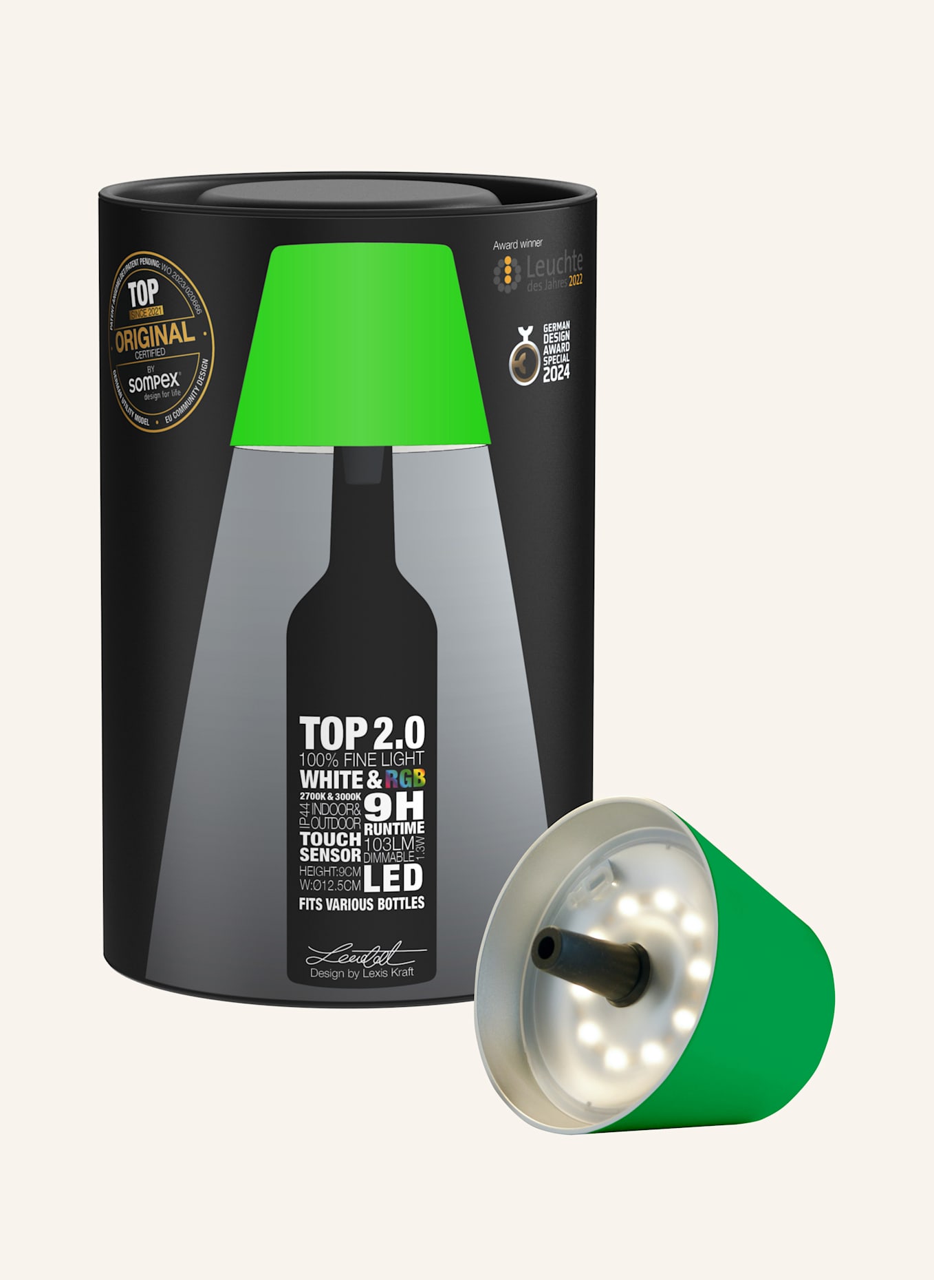 SOMPEX Leuchte TOP2.0: NEONGRÜN