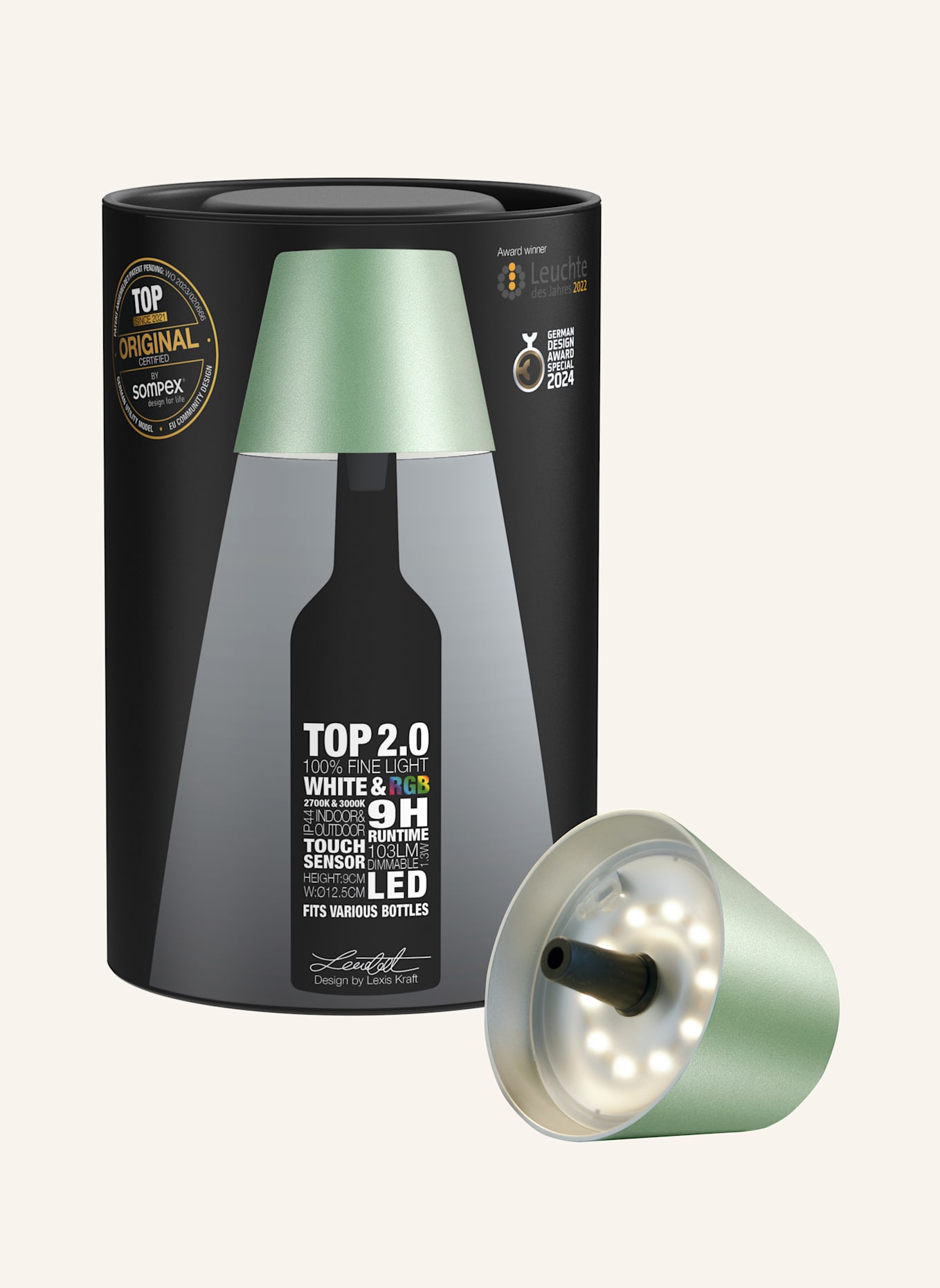 SOMPEX Leuchte TOP2.0: GRÜN