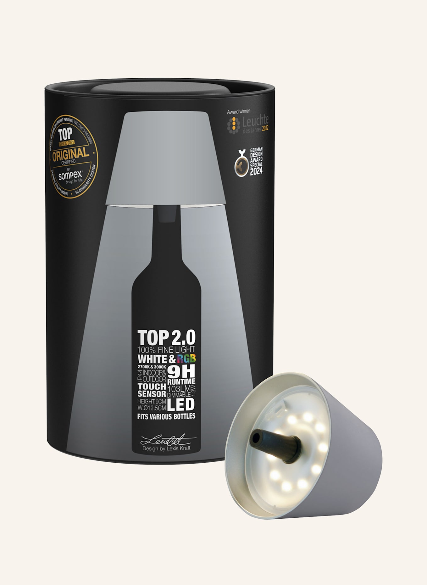 SOMPEX Leuchte TOP2.0: GRAU