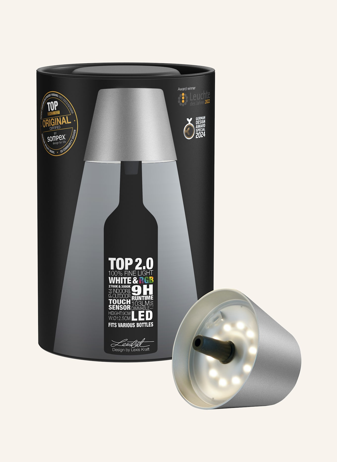 SOMPEX Leuchte TOP2.0: GRAU