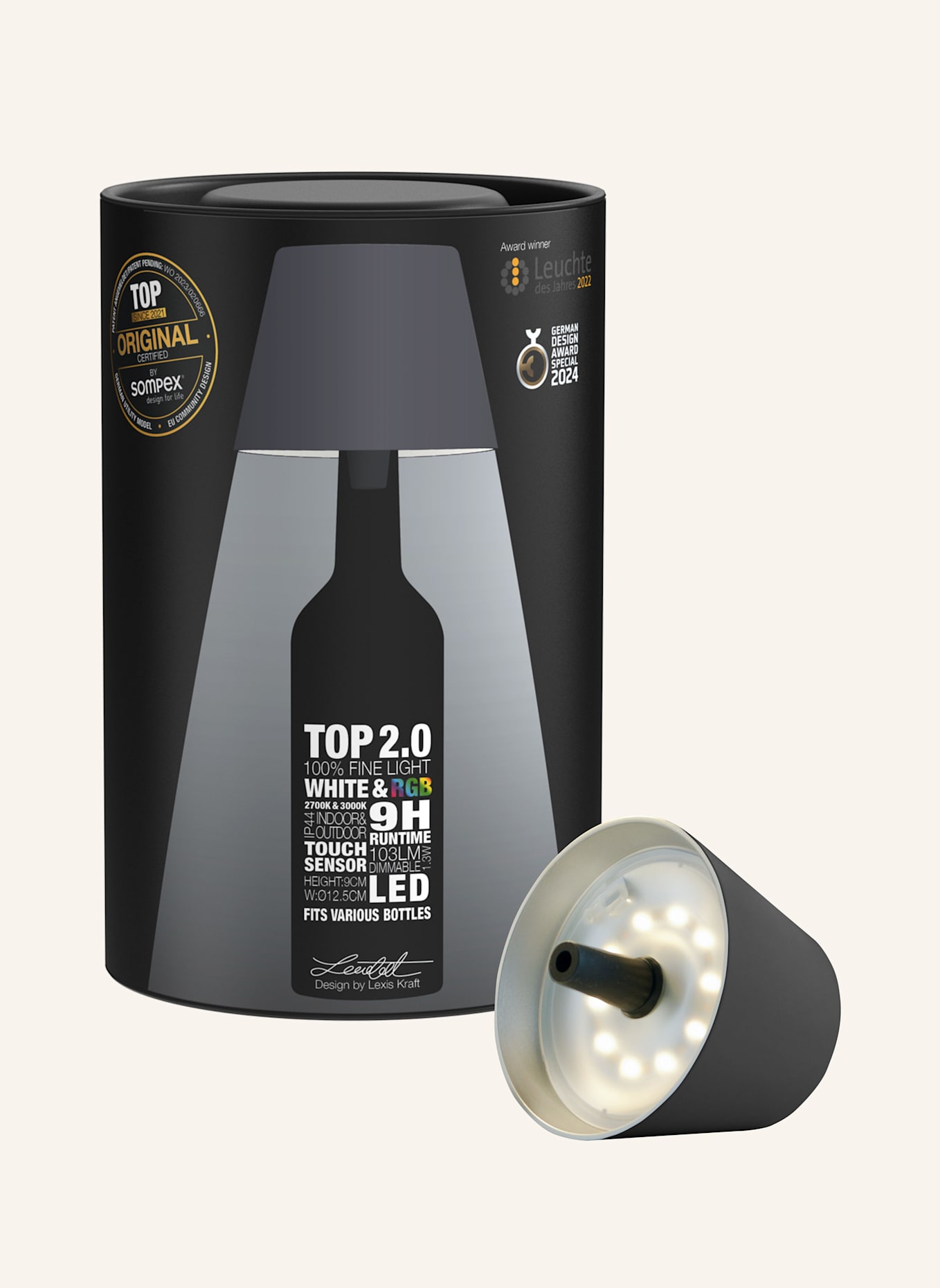 SOMPEX Leuchte TOP2.0: DUNKELGRAU