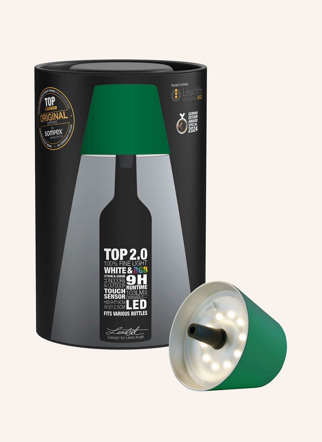 SOMPEX Leuchte TOP2.0: GRÜN
