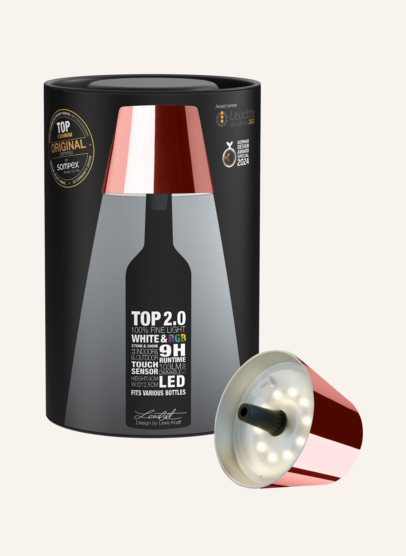 SOMPEX Leuchte TOP2.0: ROSÉGOLD