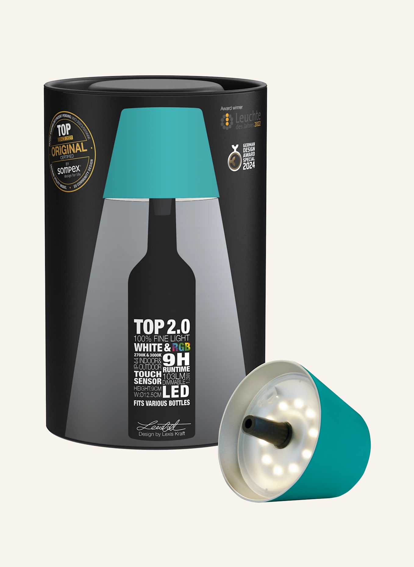 SOMPEX Leuchte TOP2.0: TÜRKIS