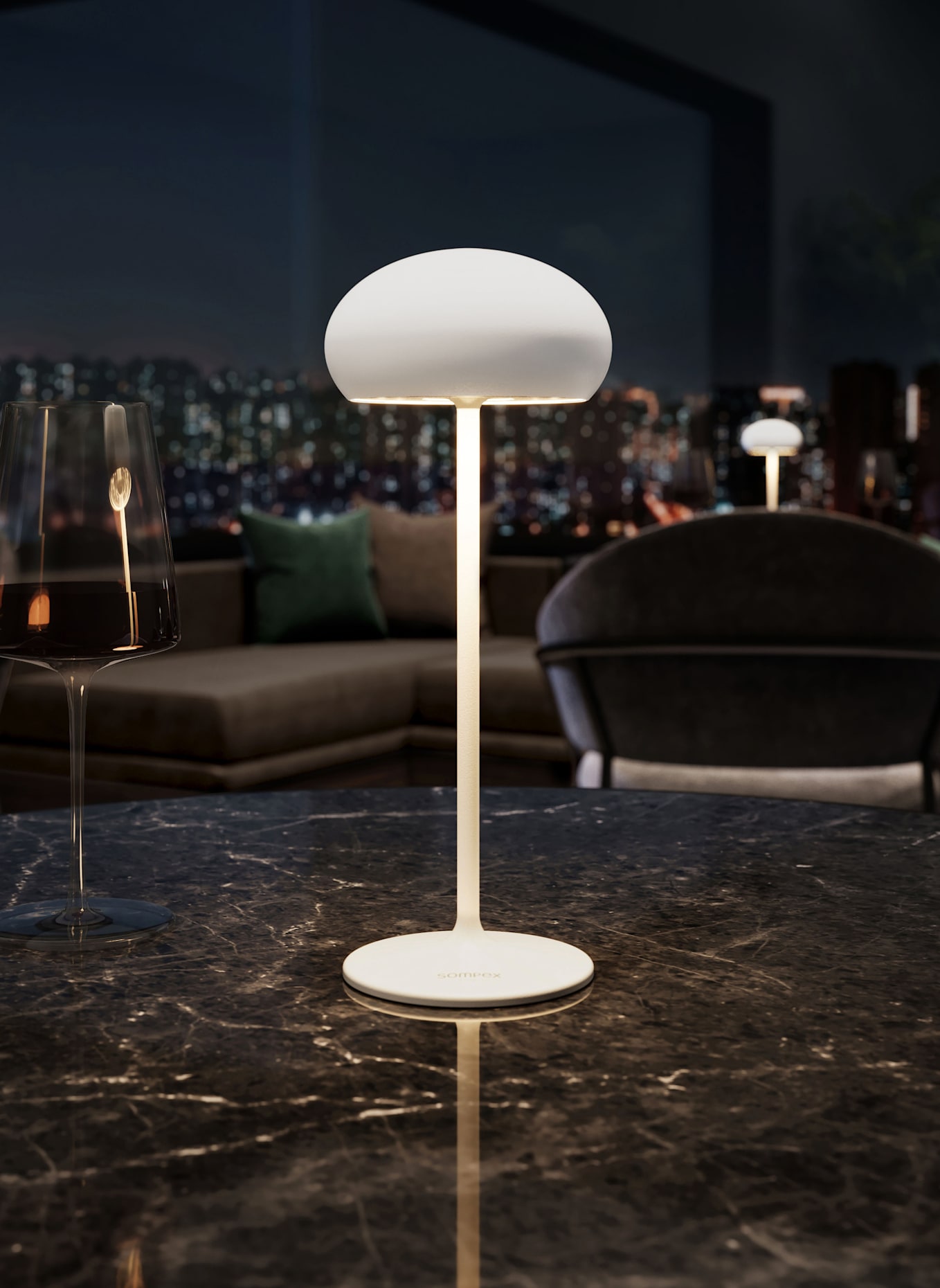 SOMPEX Leuchte PEBBLE: WEISS