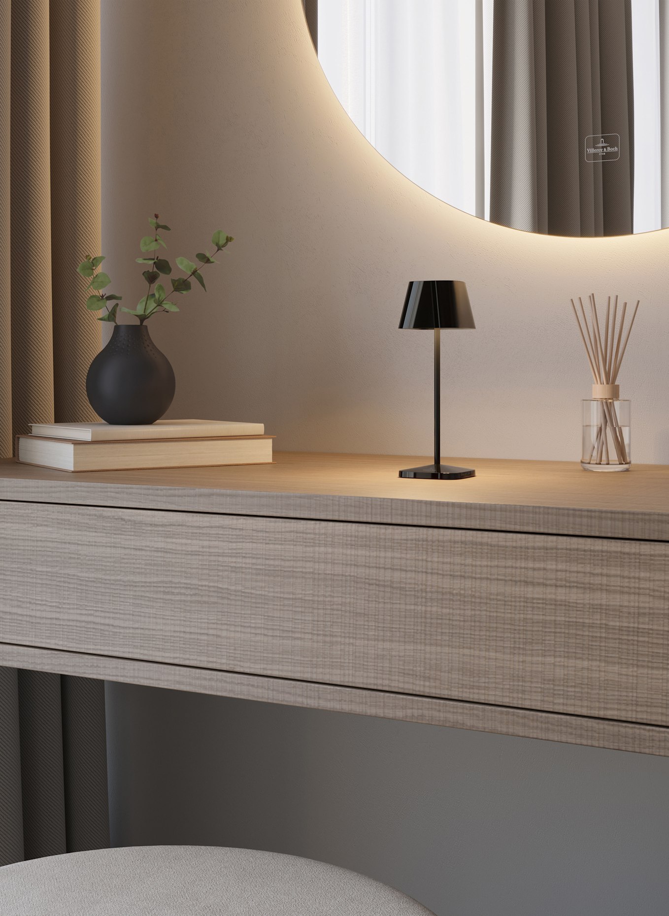 Villeroy & Boch Leuchte NEAPEL MICRO CERAMIC RC: SCHWARZ