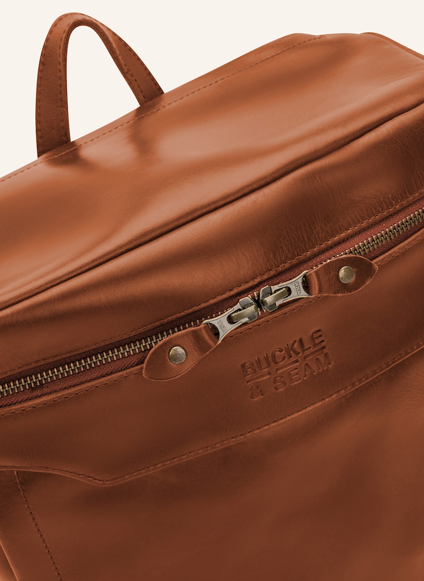 BUCKLE & SEAM Rucksack SIWA mit Laptop-Fach: COGNAC